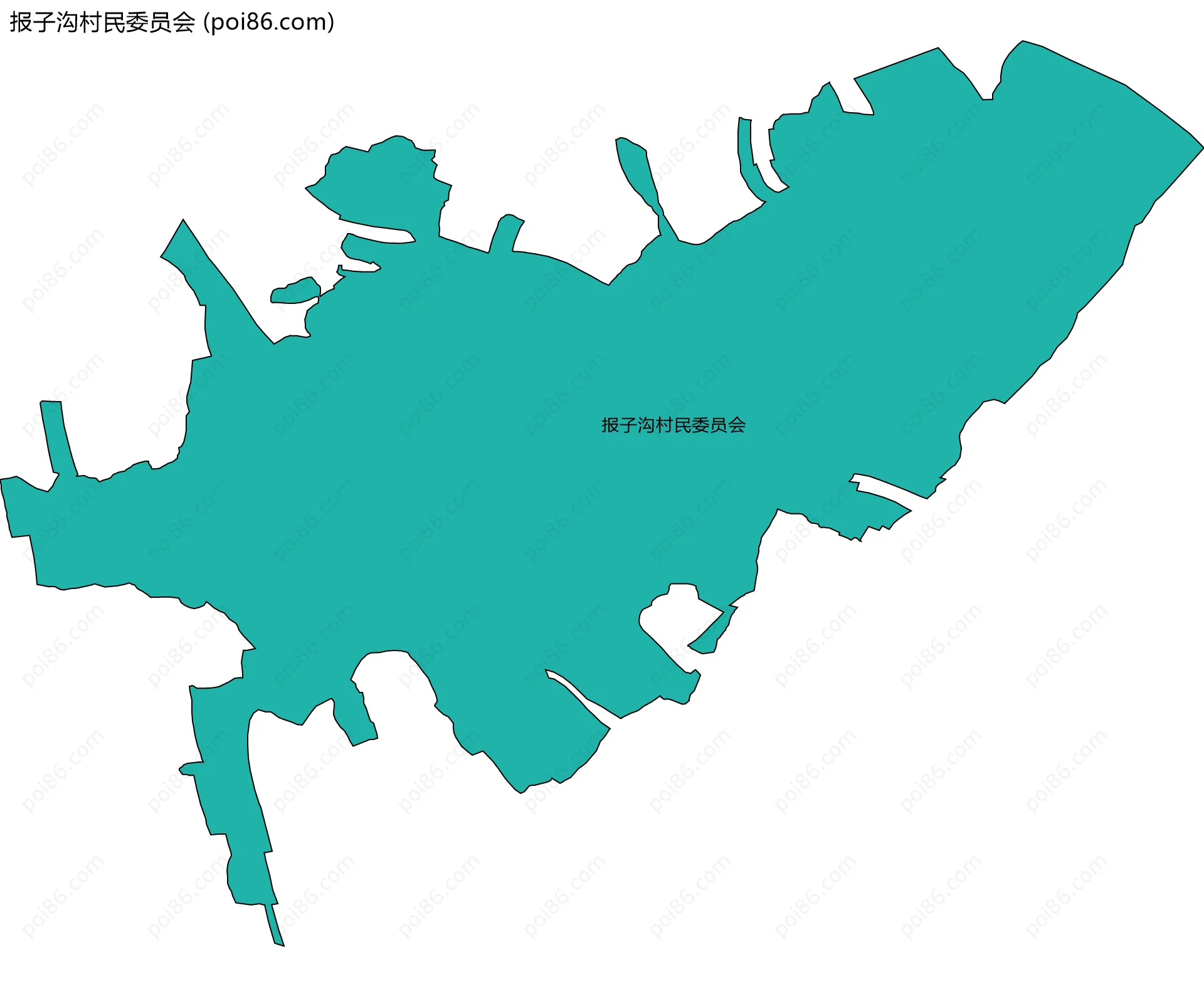 报子沟村民委员会边界地图