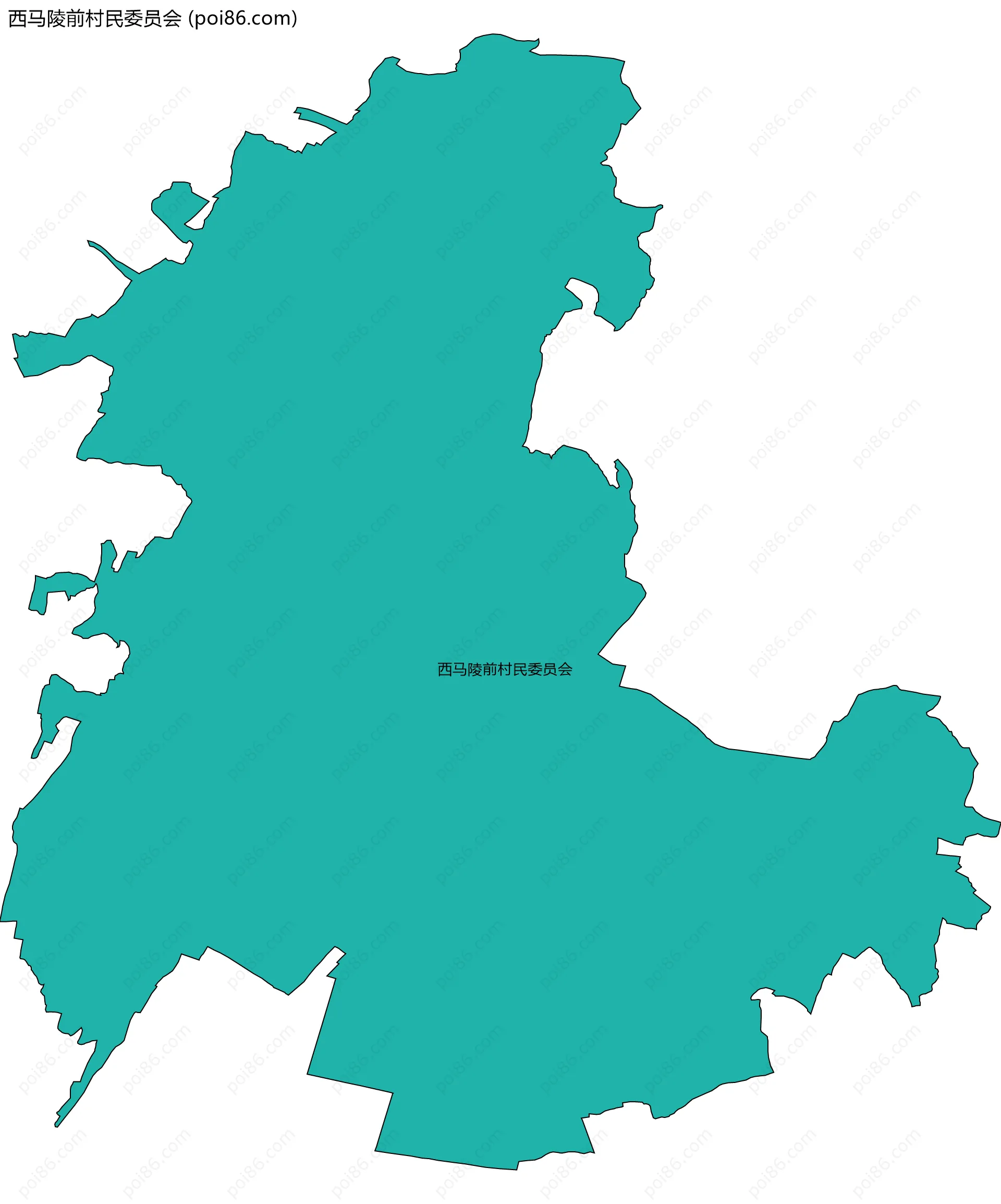 西马陵前村民委员会边界地图