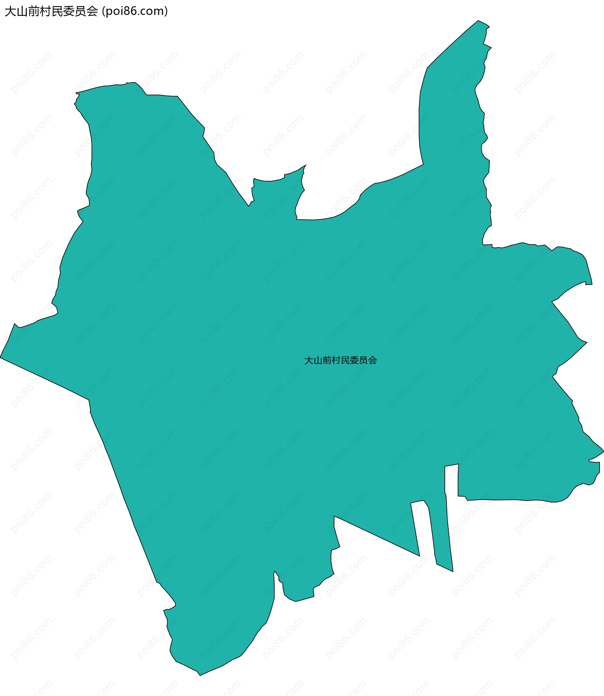 大山前村民委员会边界地图