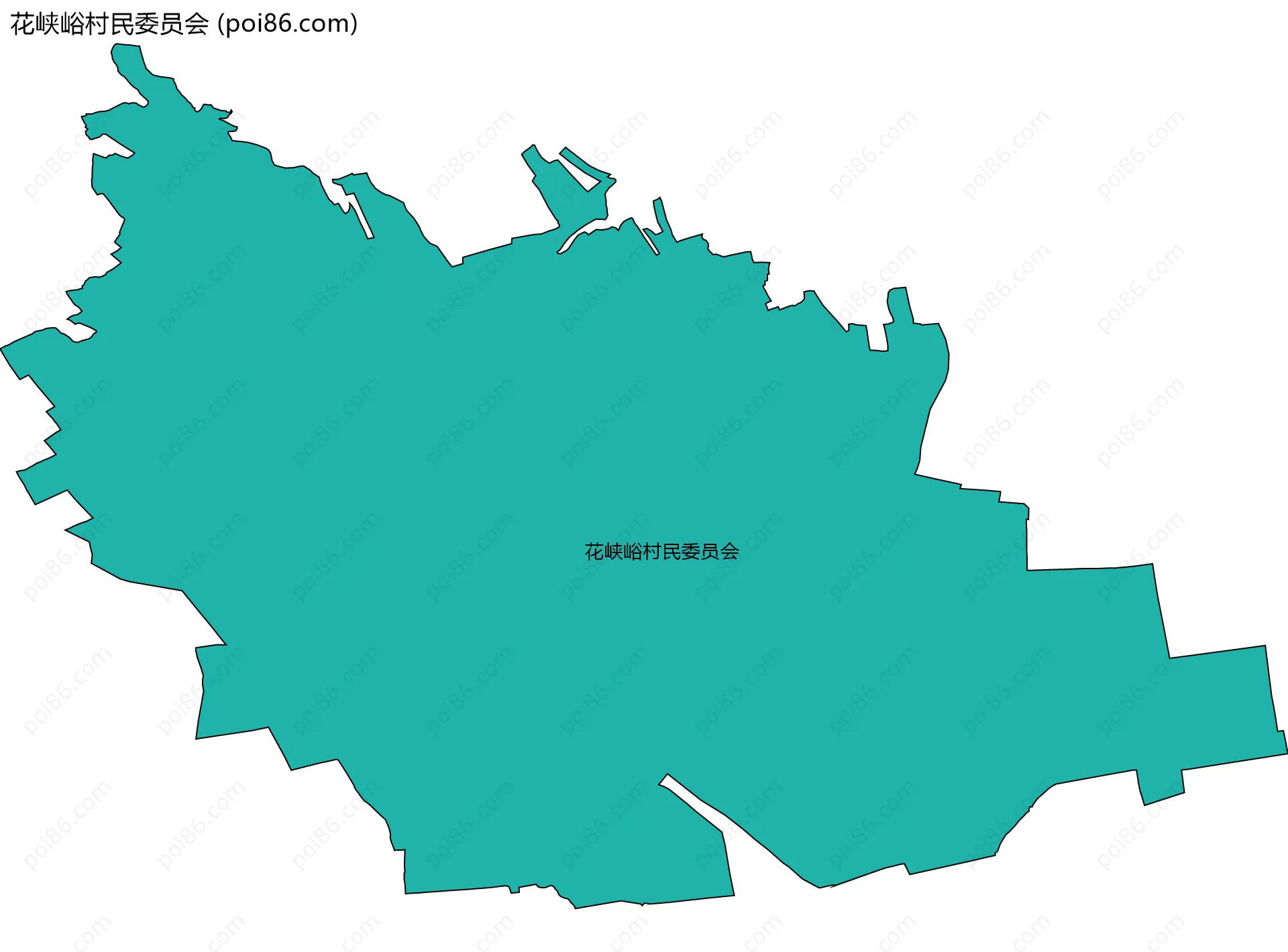 花峡峪村民委员会边界地图