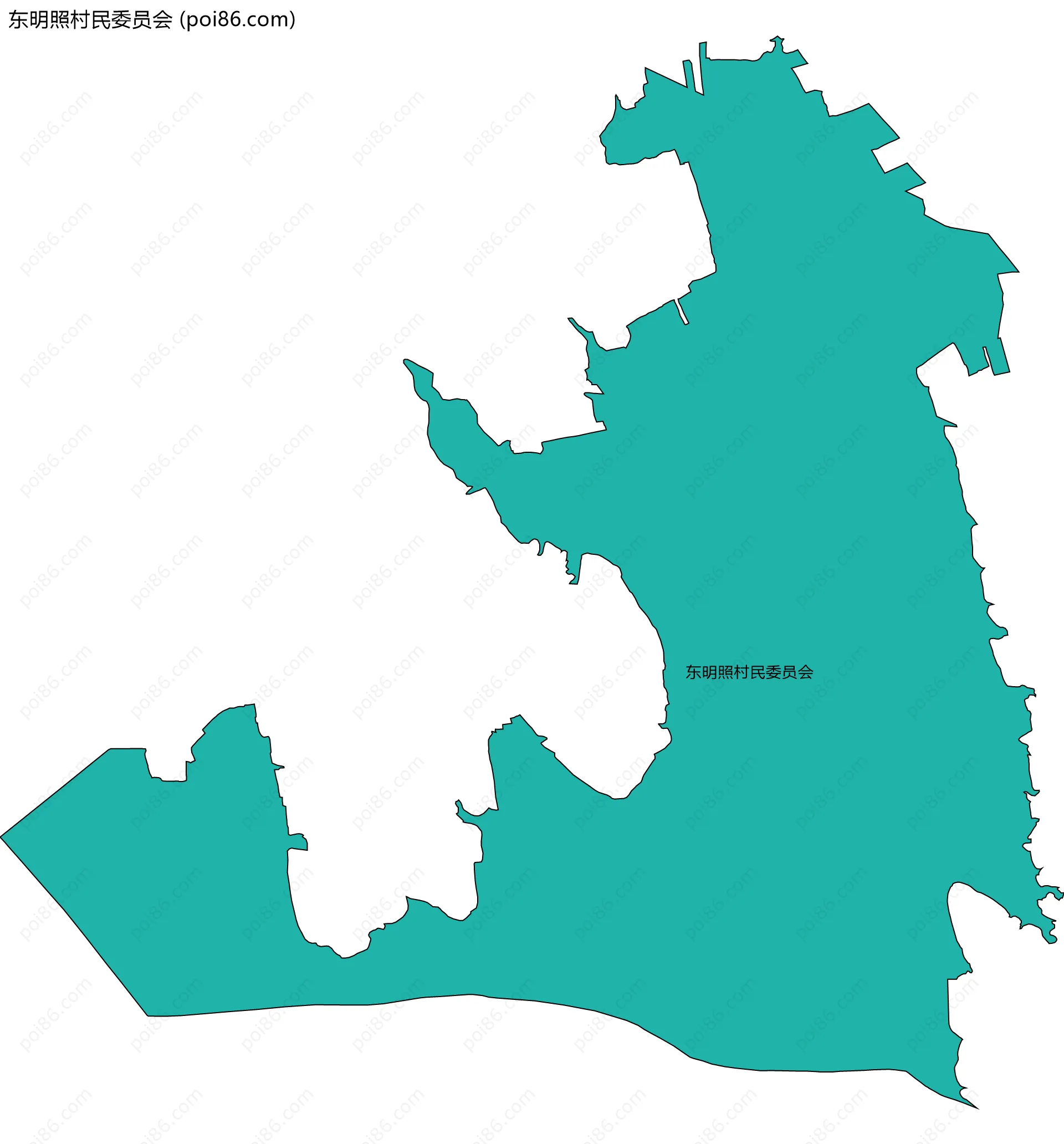 东明照村民委员会边界地图