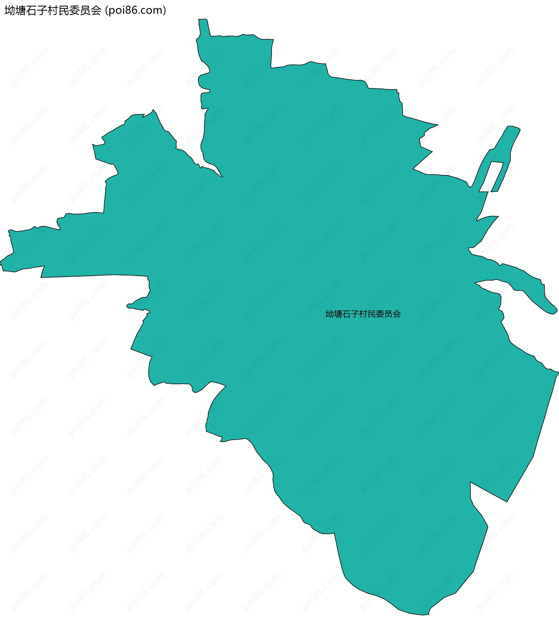 坳塘石子村民委员会边界地图