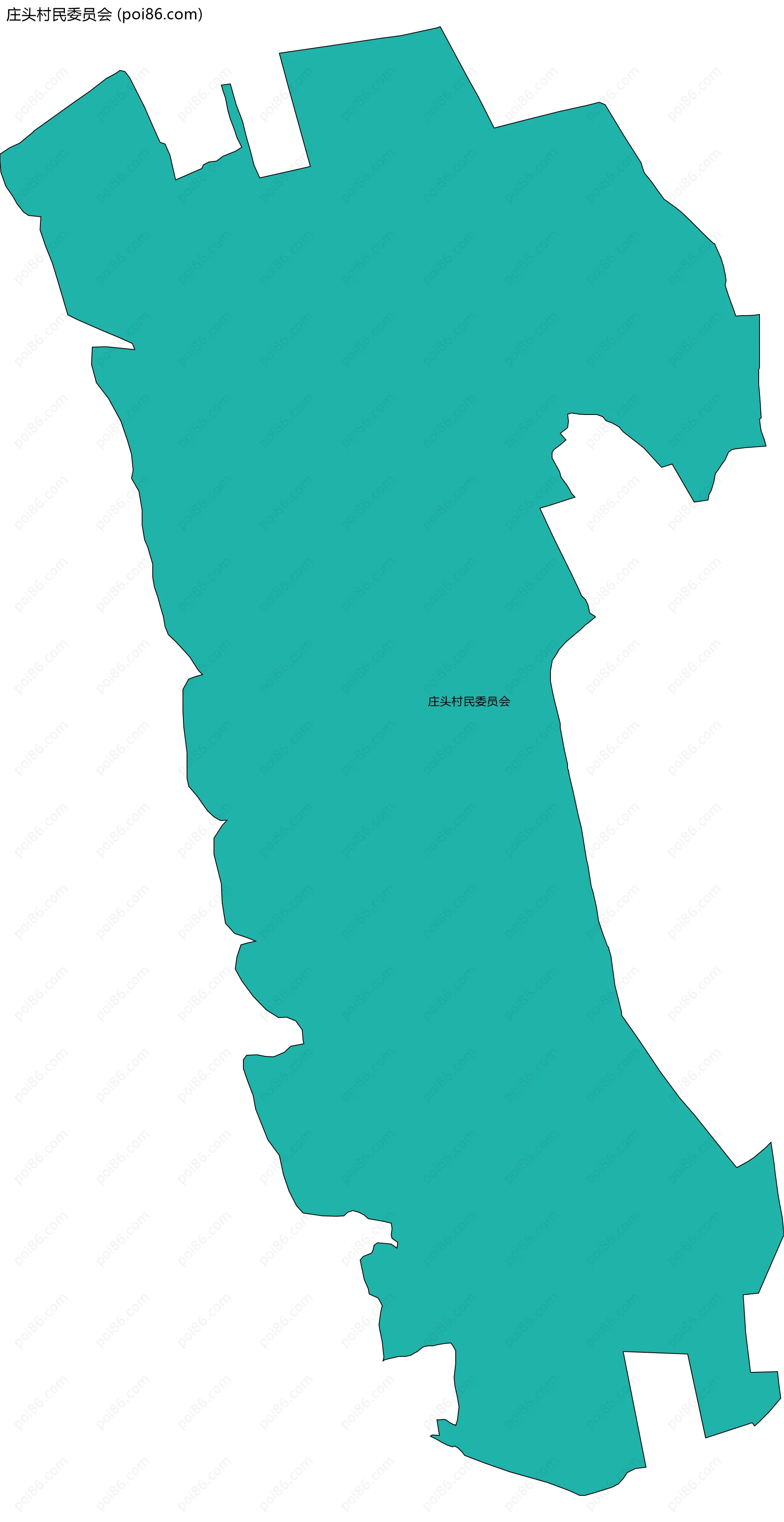 庄头村民委员会边界地图