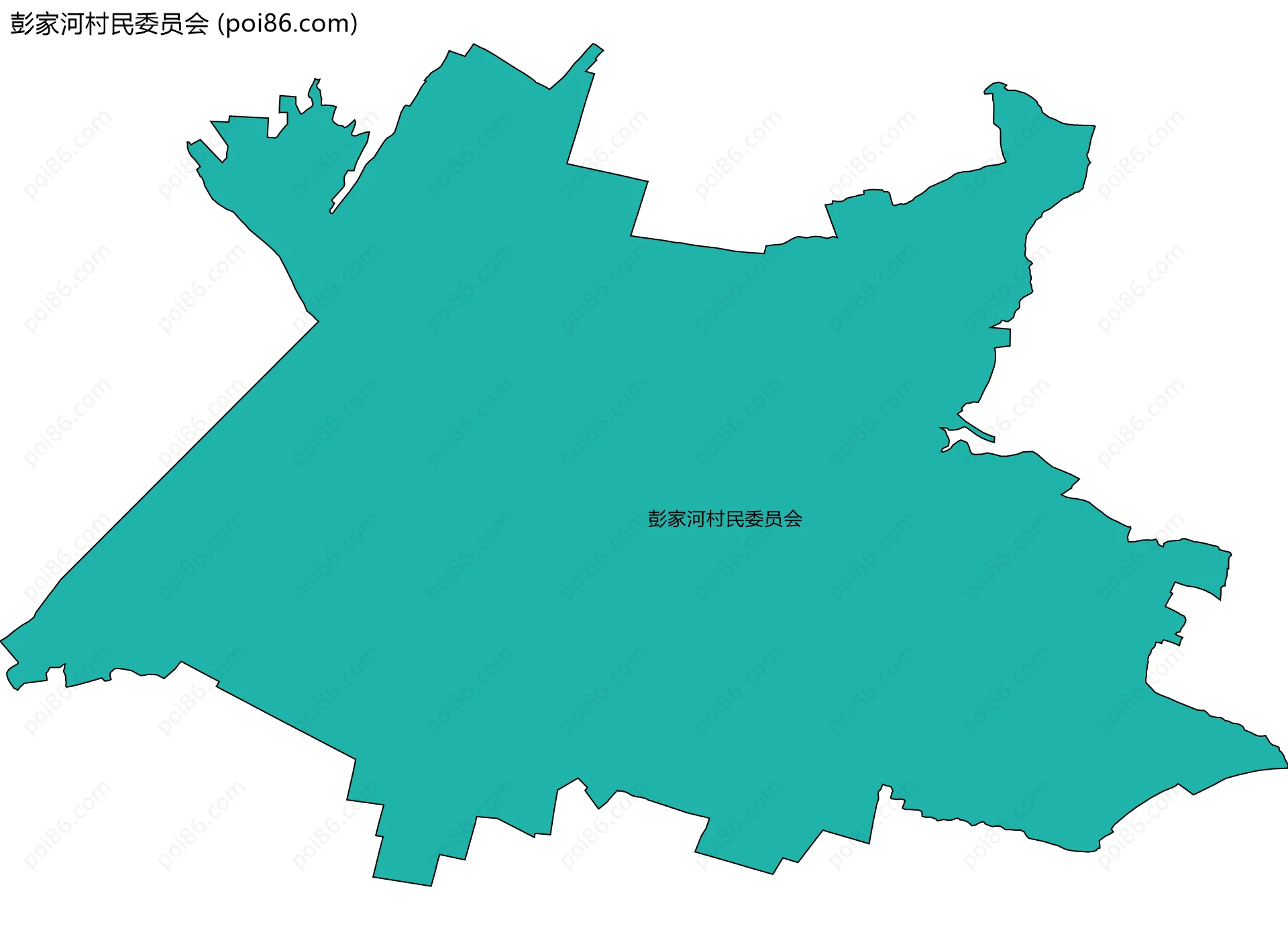 彭家河村民委员会边界地图