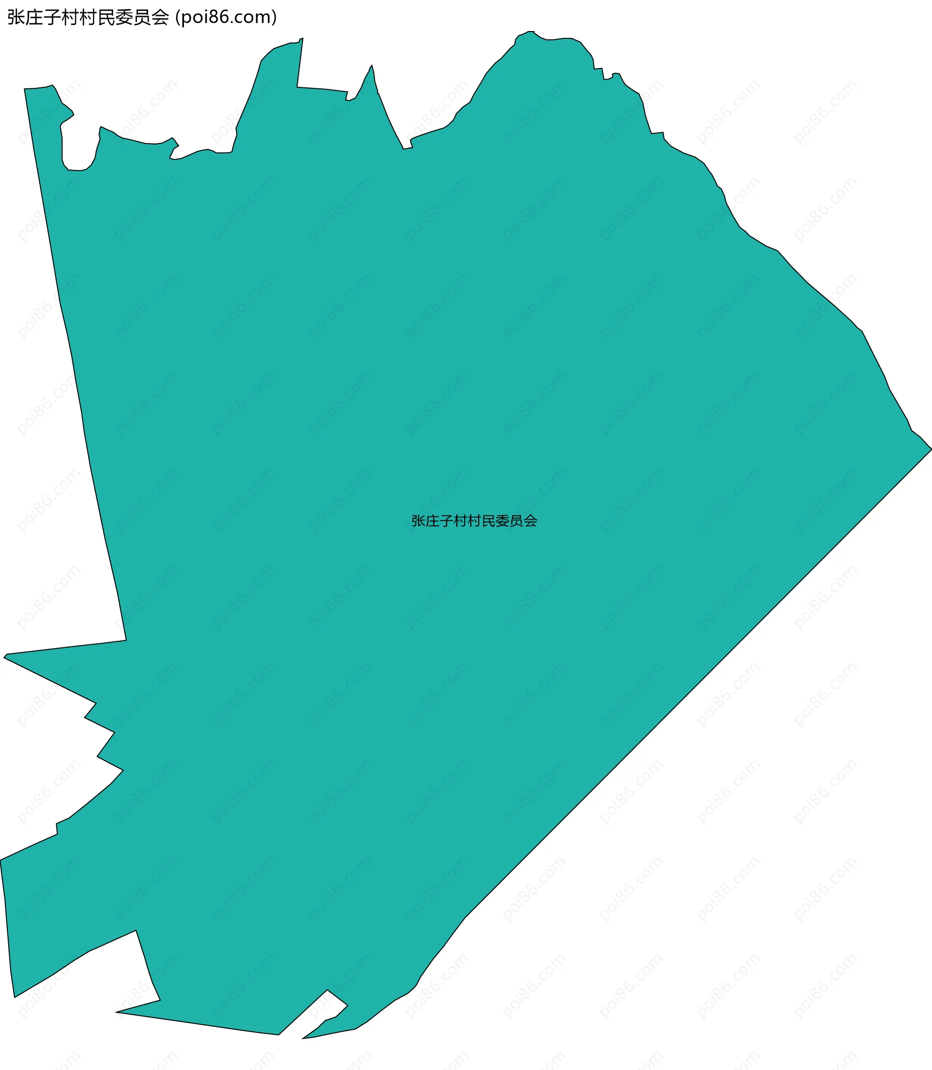 张庄子村村民委员会边界地图
