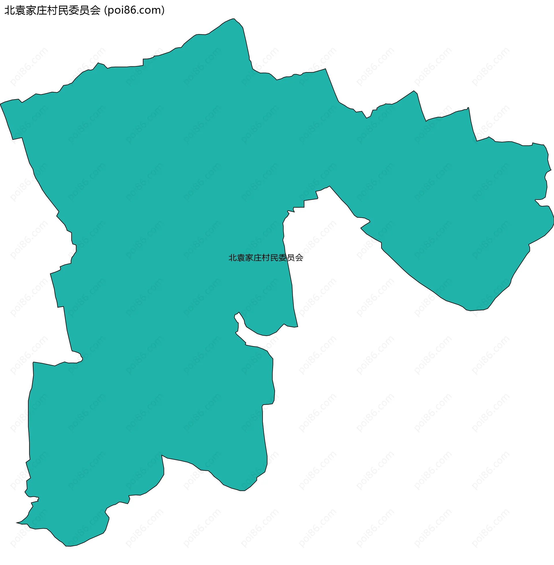 北袁家庄村民委员会边界地图