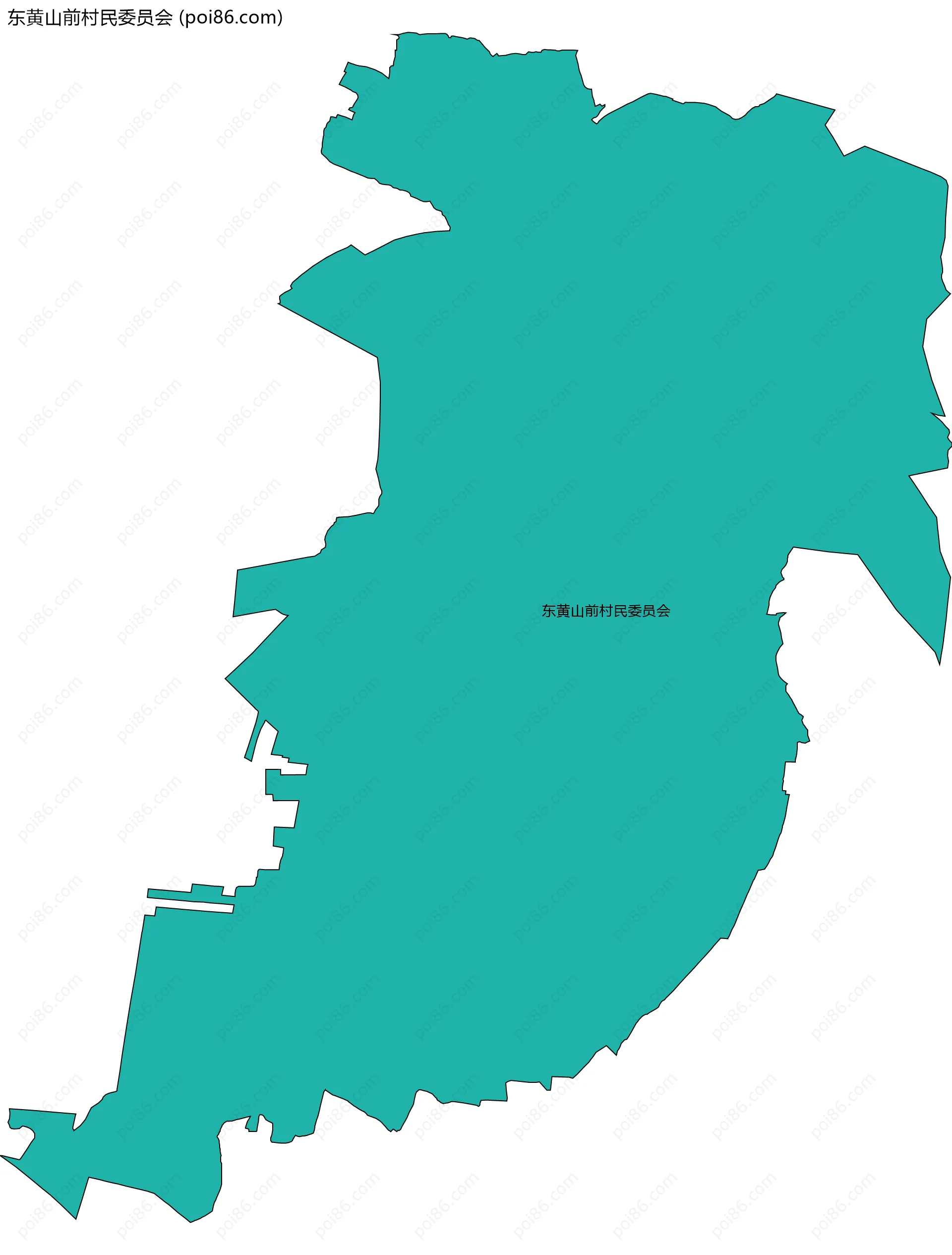 东黄山前村民委员会边界地图