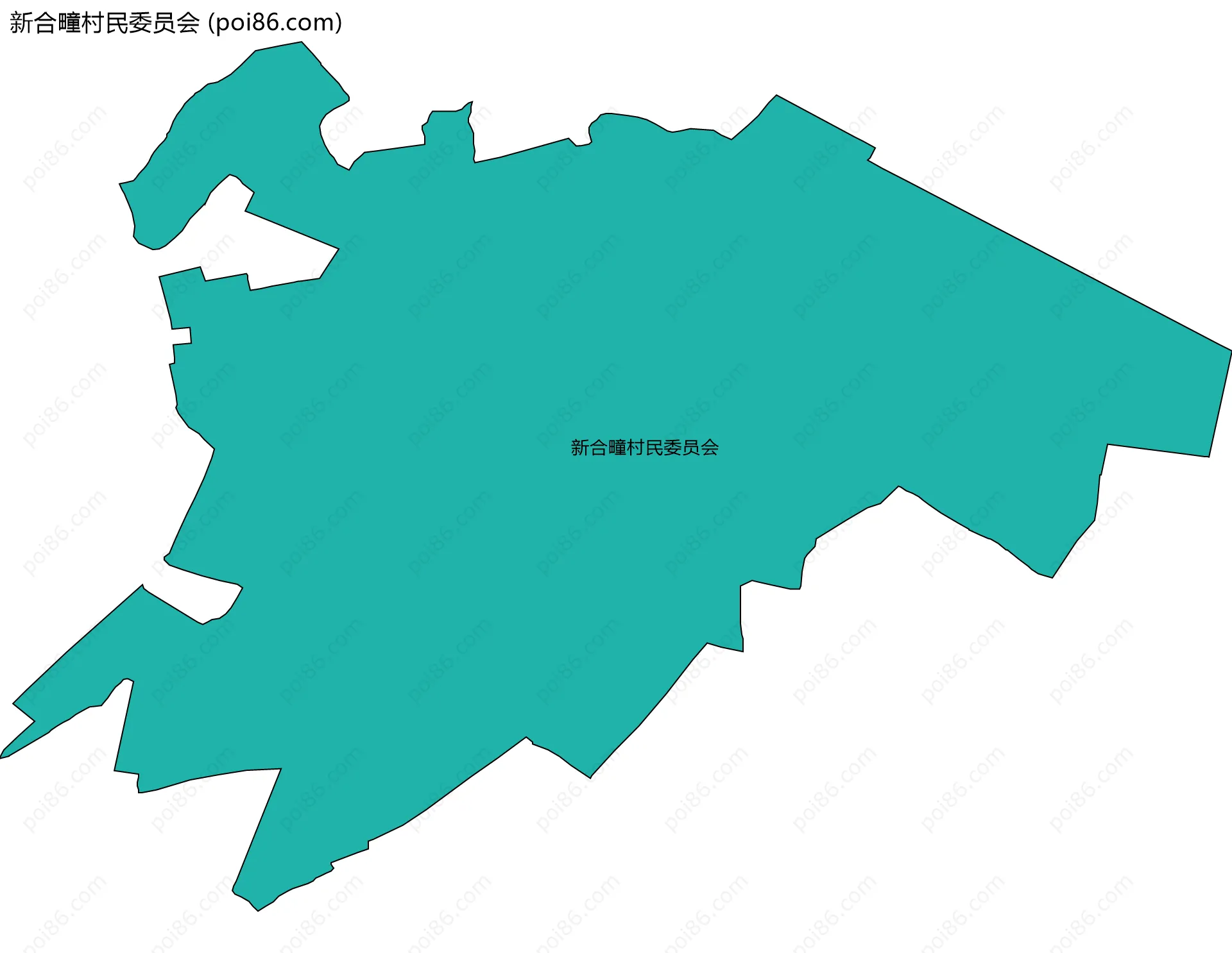 新合疃村民委员会边界地图