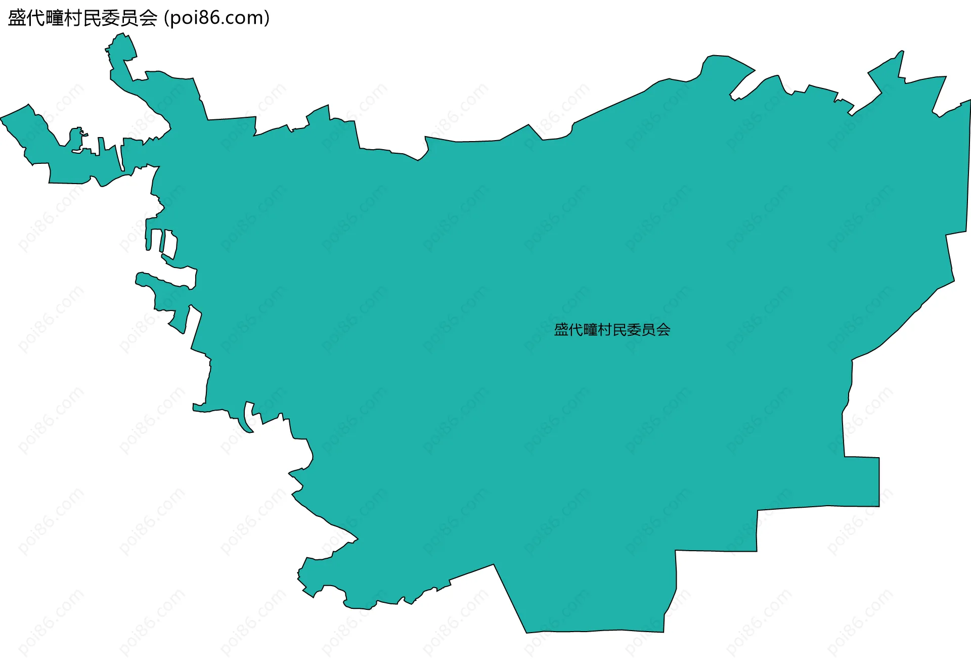 盛代疃村民委员会边界地图