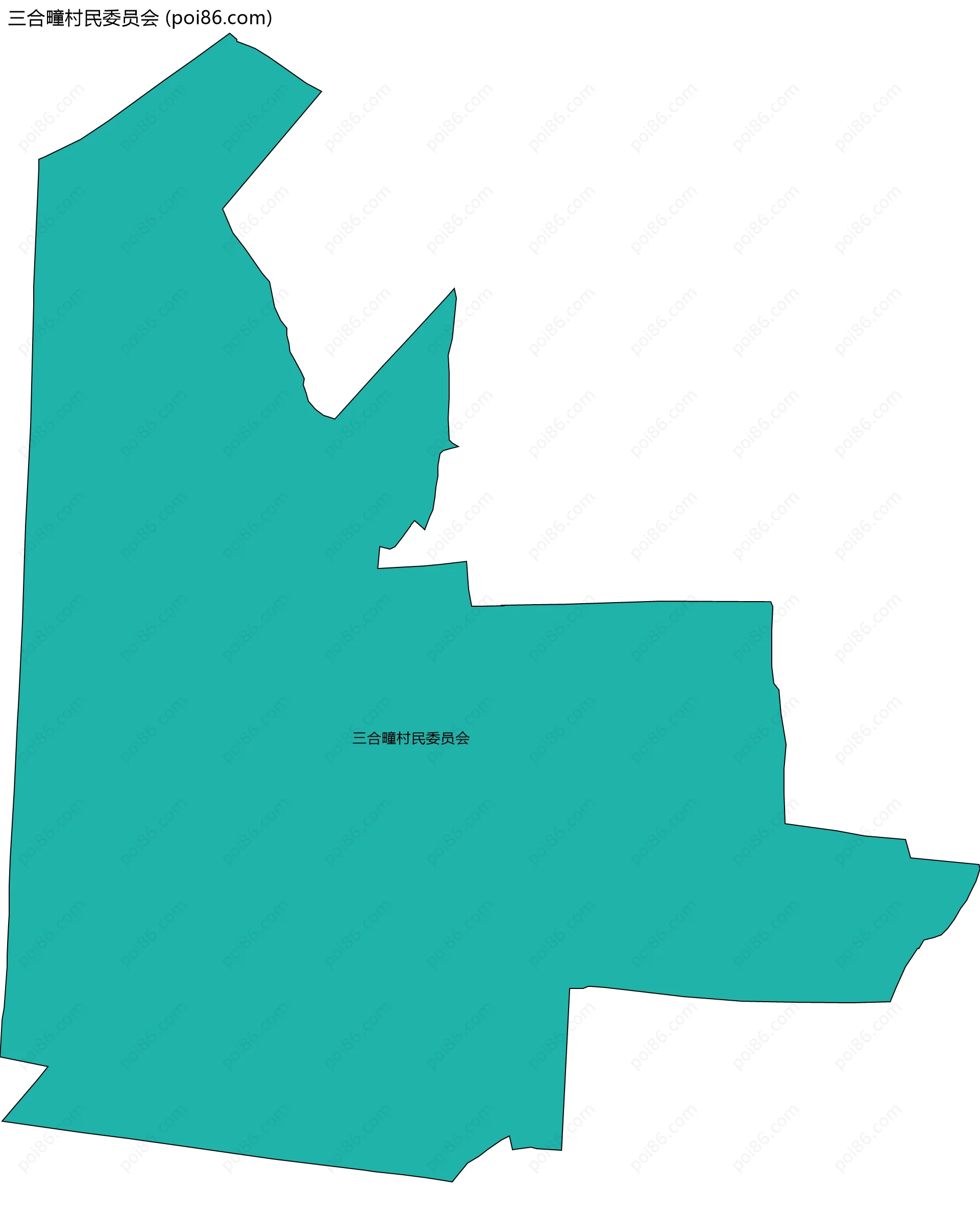 三合疃村民委员会边界地图