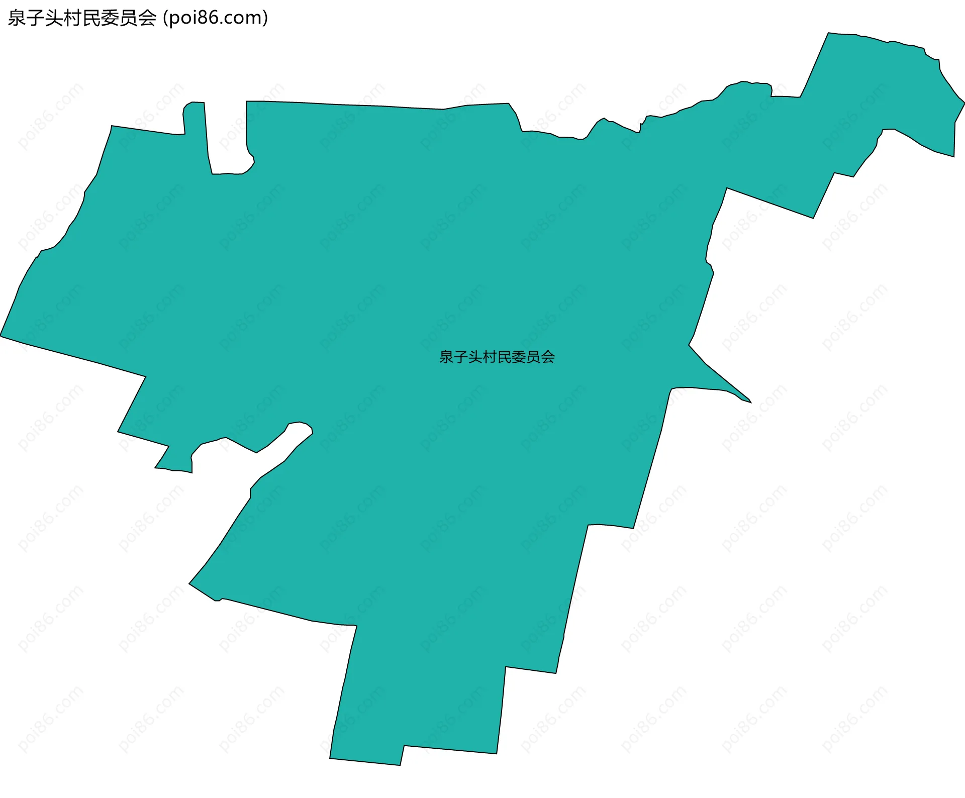 泉子头村民委员会边界地图