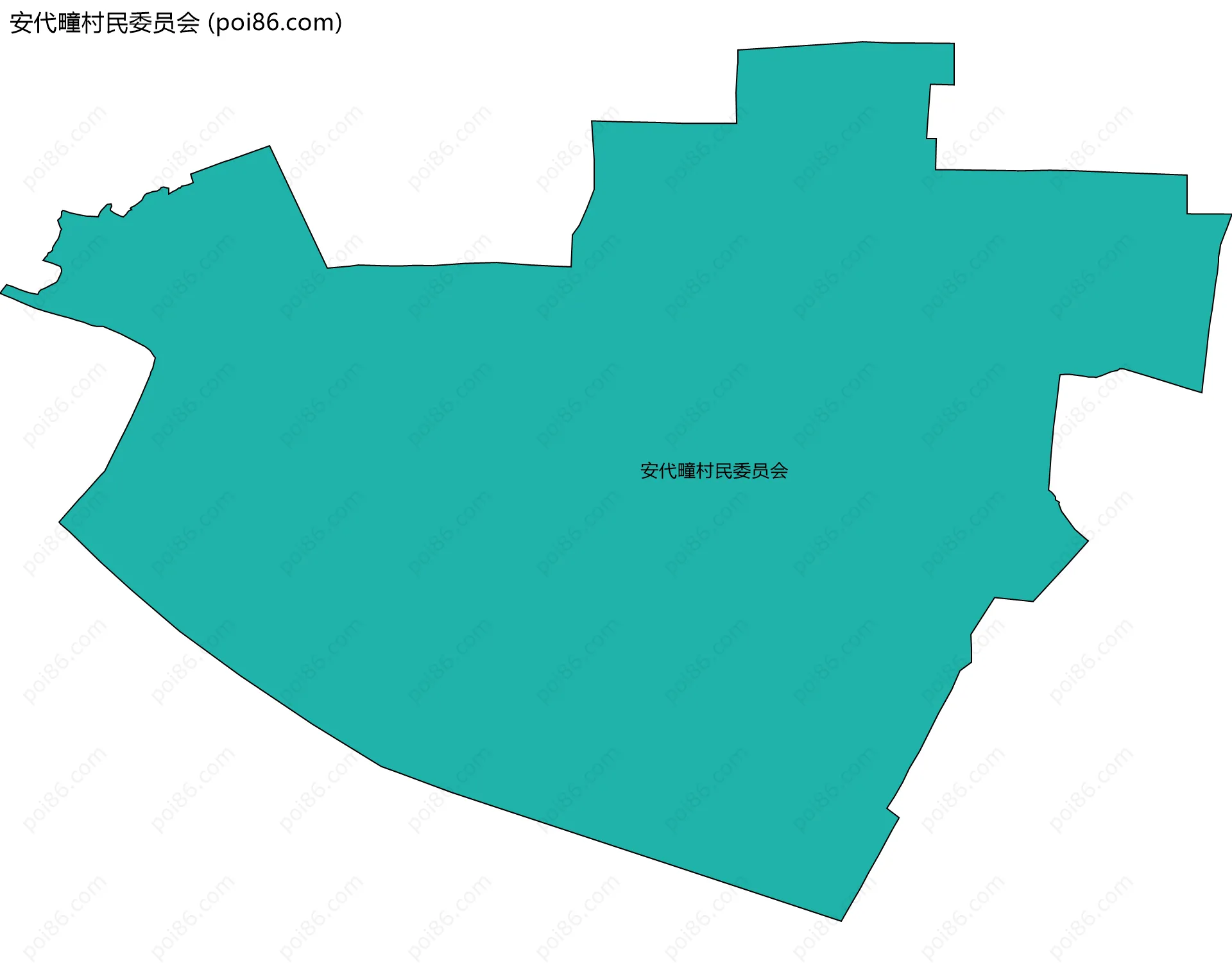 安代疃村民委员会边界地图