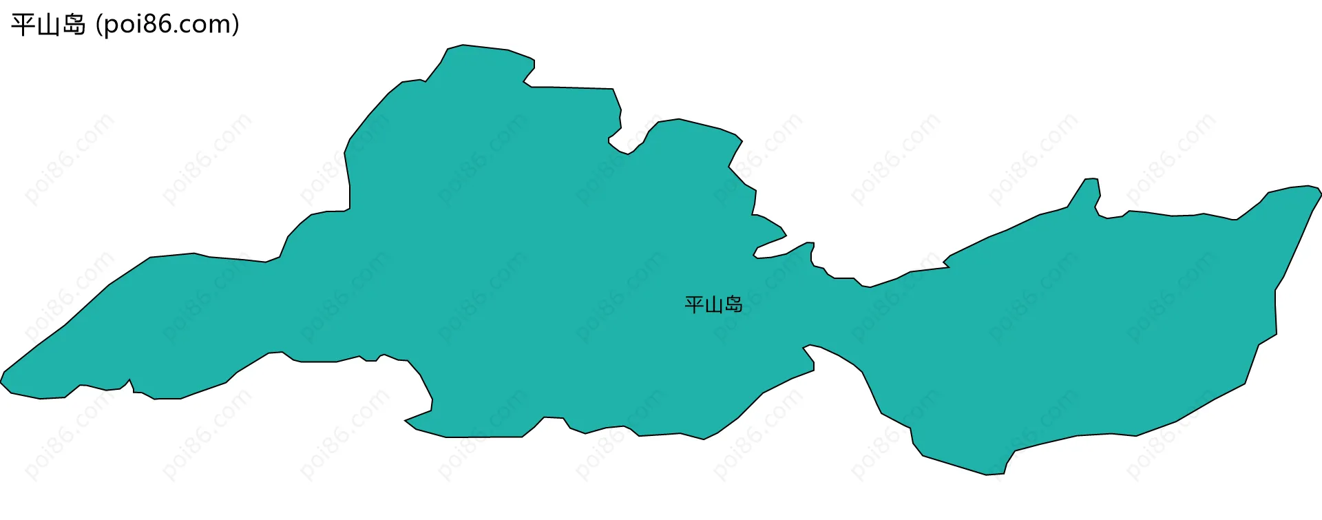 平山岛边界地图