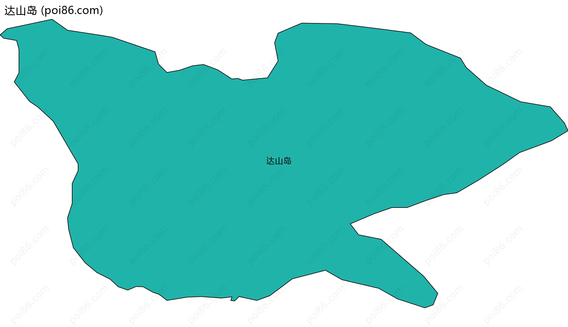 达山岛边界地图