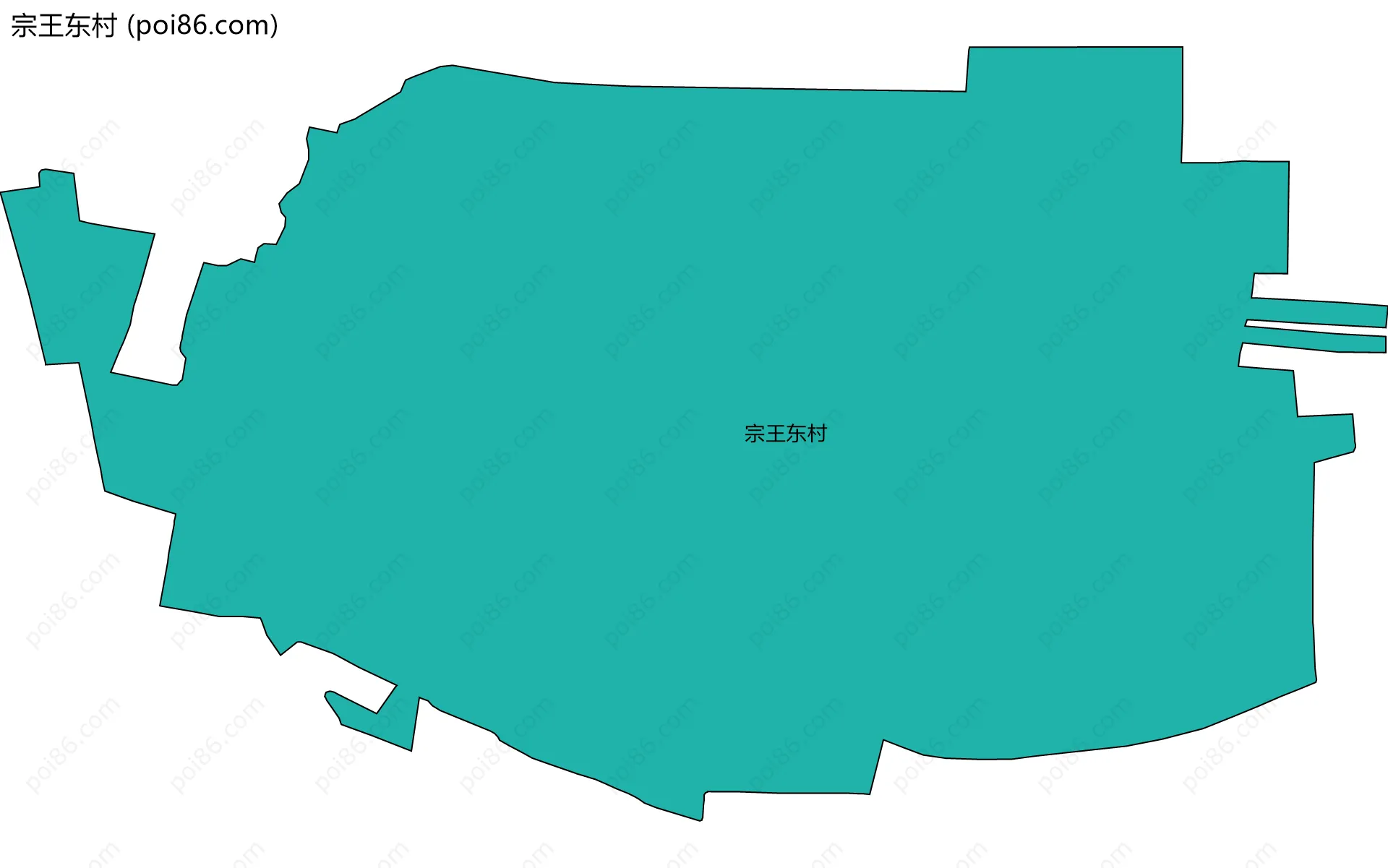宗王东村边界地图