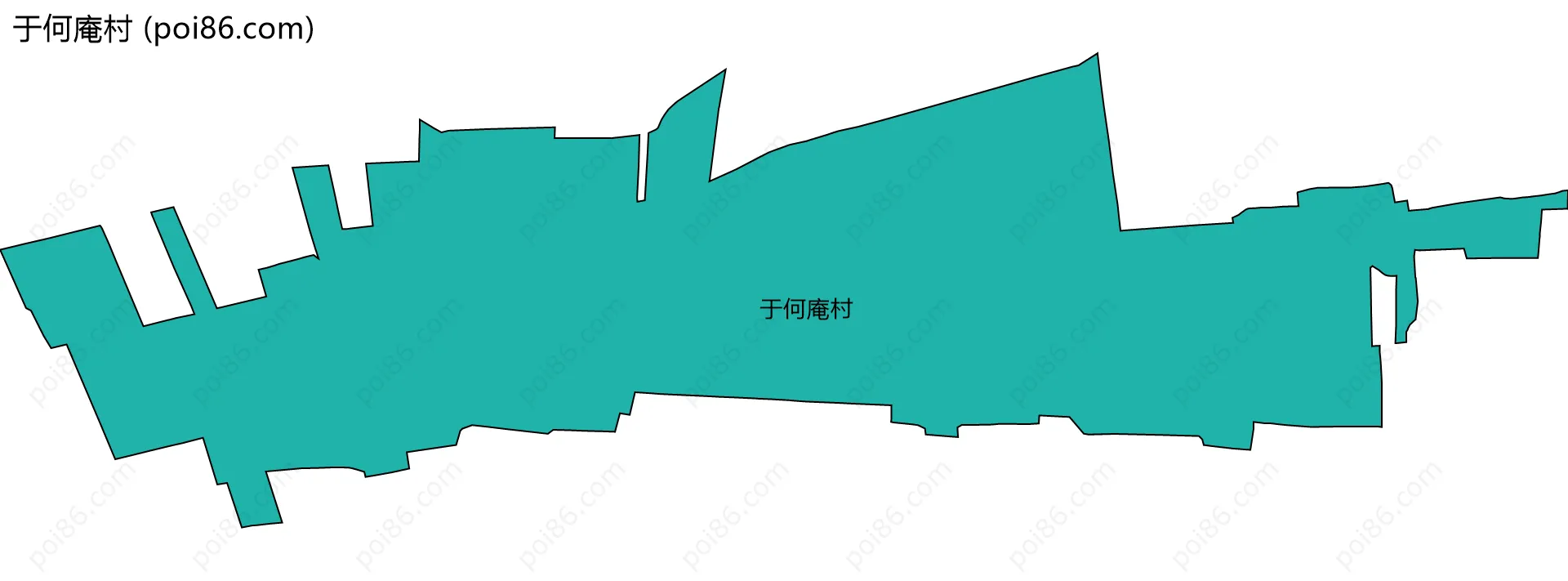 于何庵村边界地图