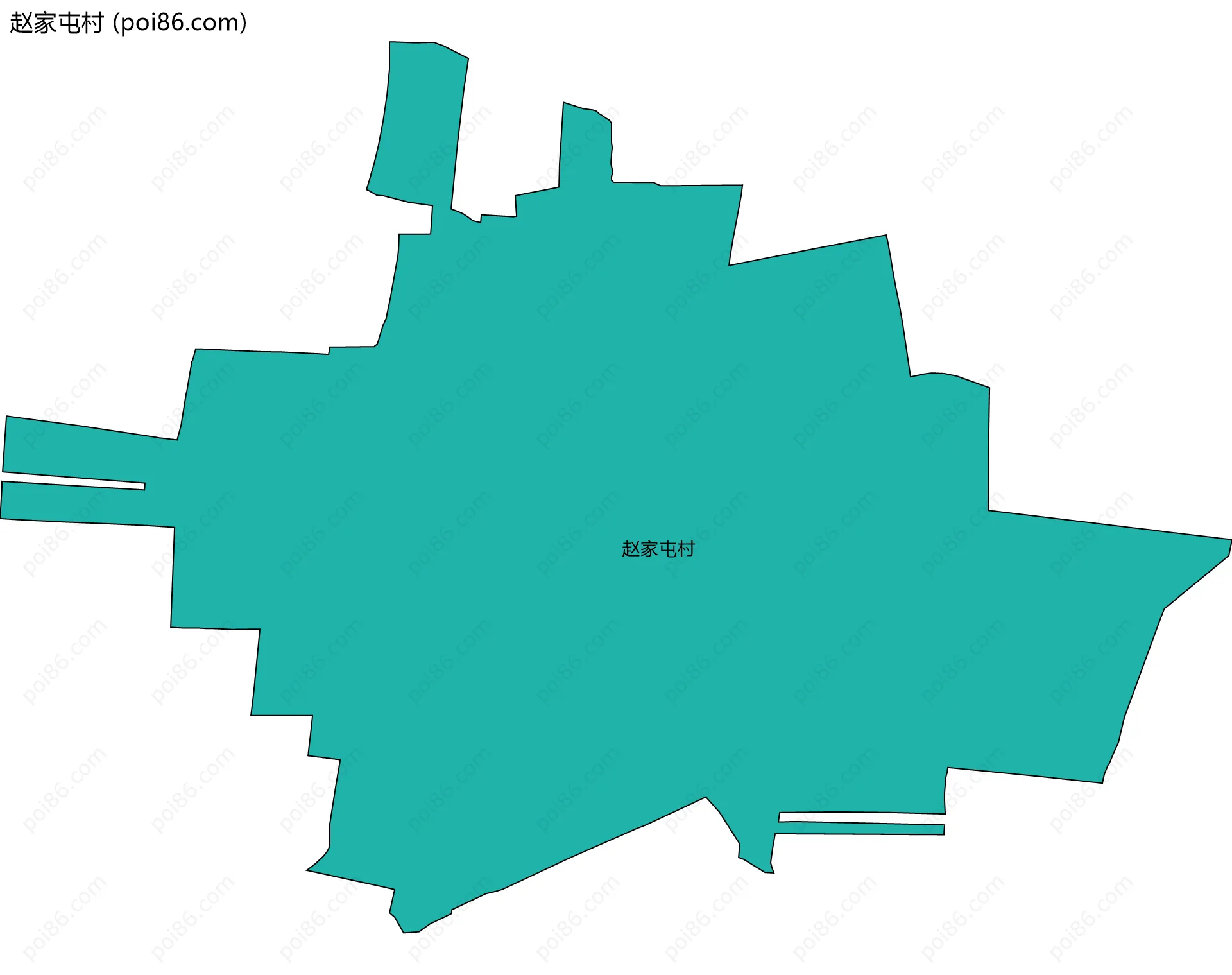 赵家屯村边界地图