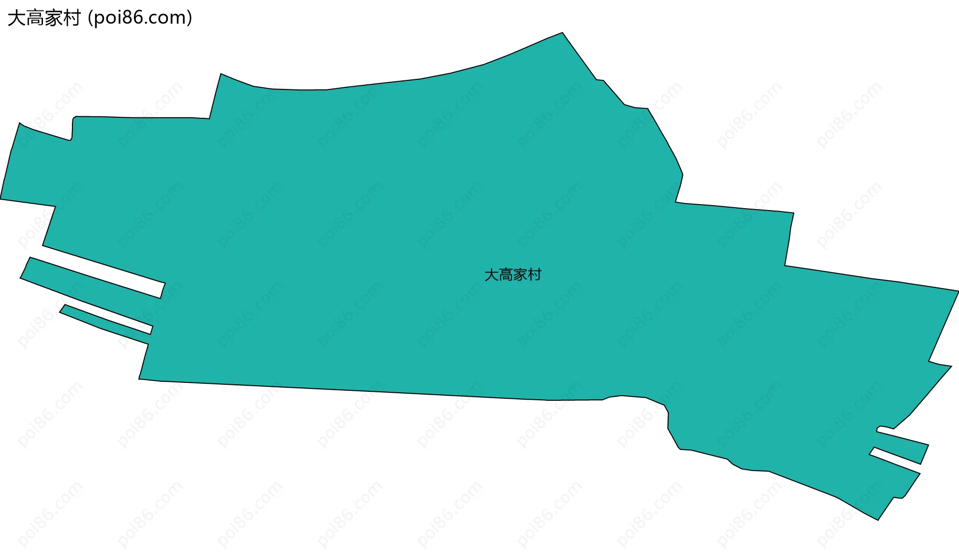 大高家村边界地图