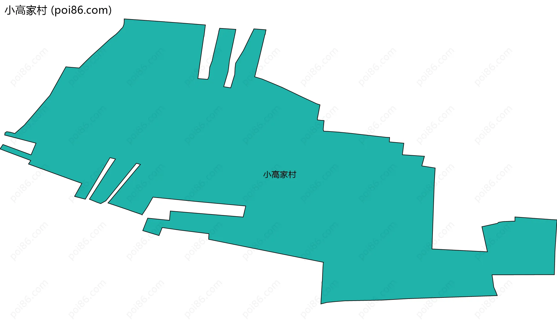小高家村边界地图