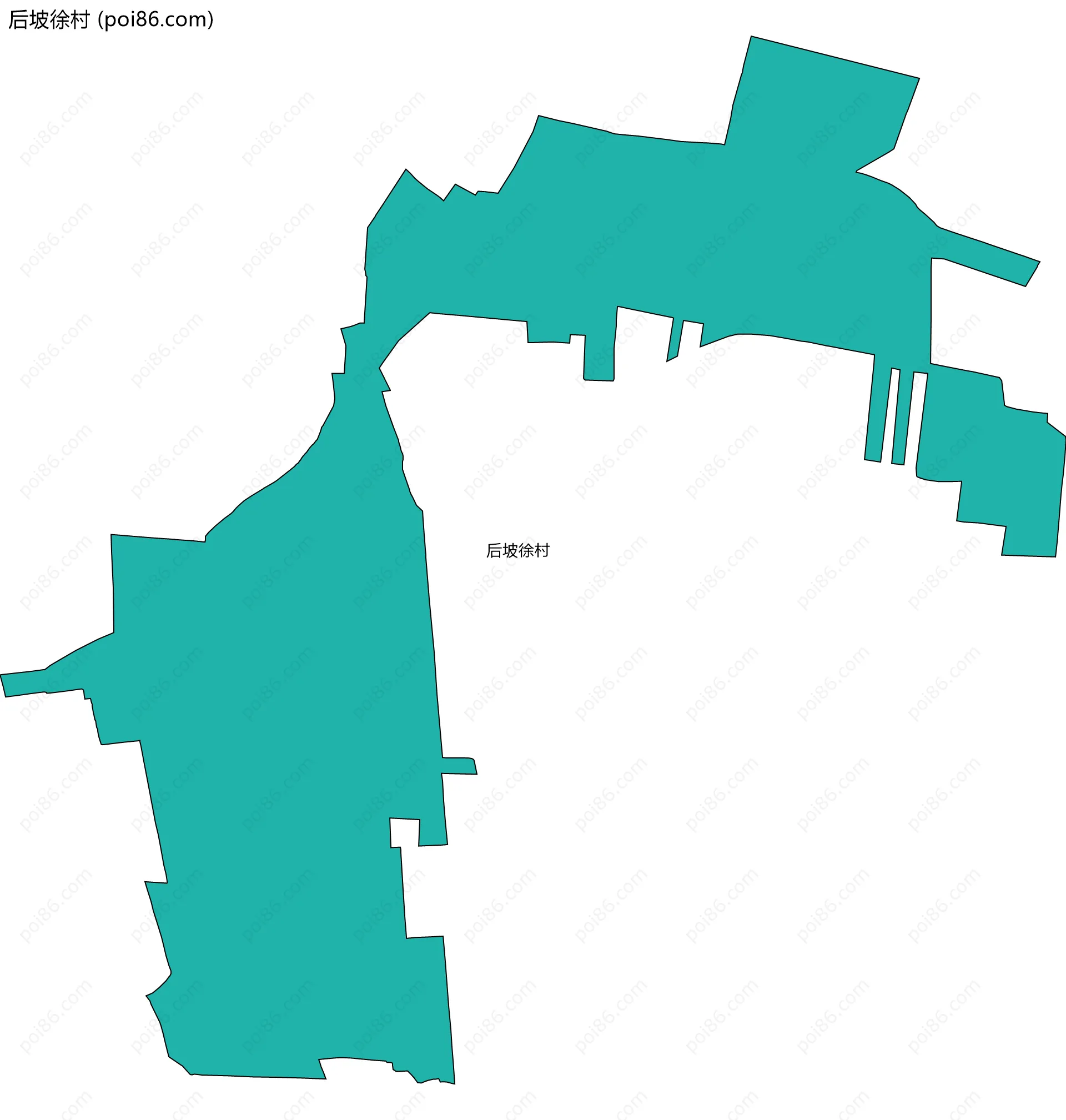 后坡徐村边界地图