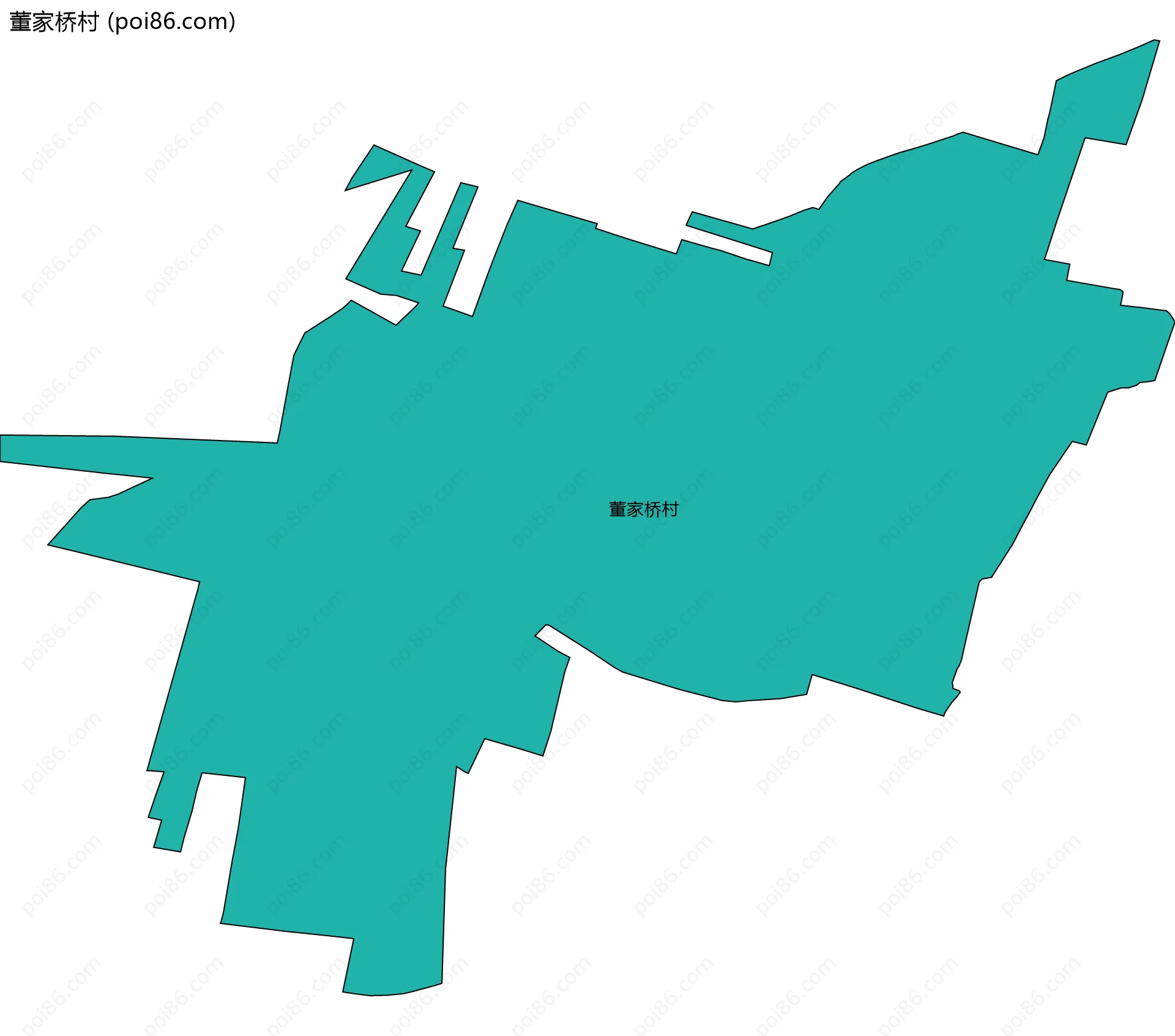 董家桥村边界地图