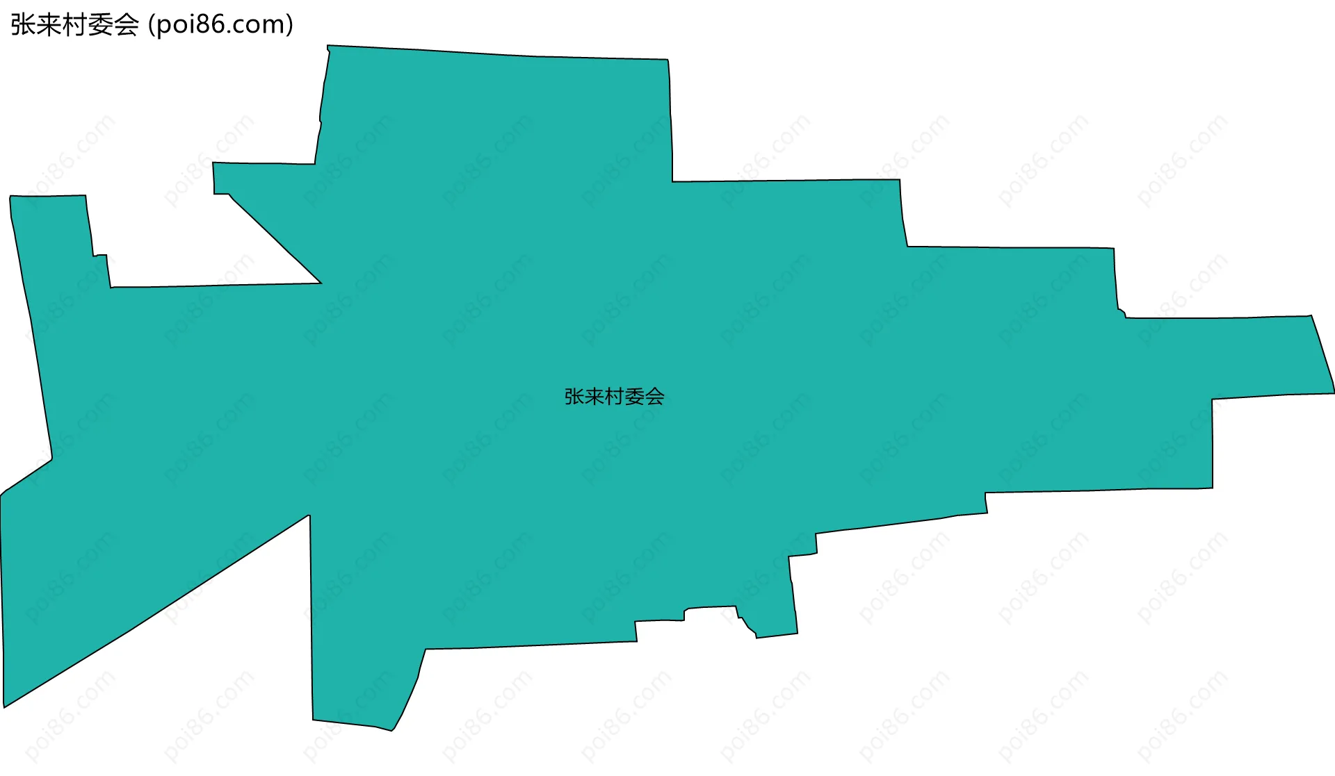 张来村委会边界地图