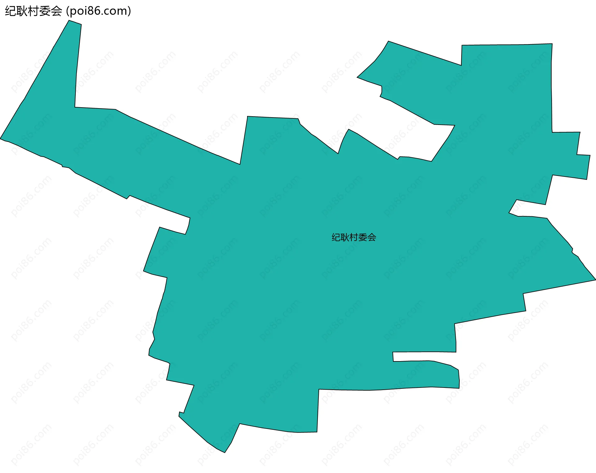 纪耿村委会边界地图