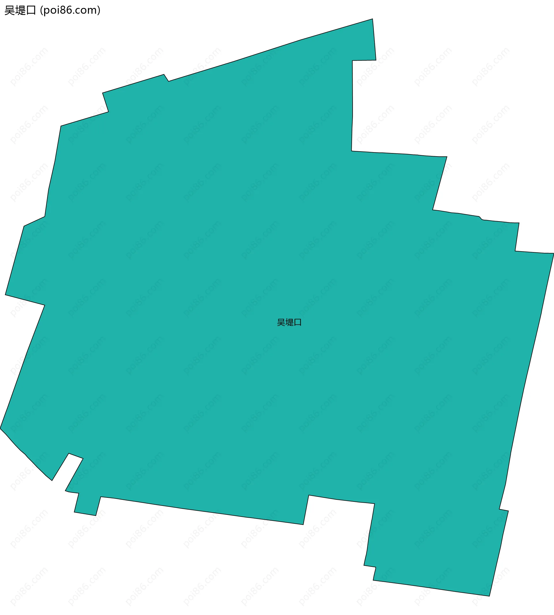 吴堤口边界地图