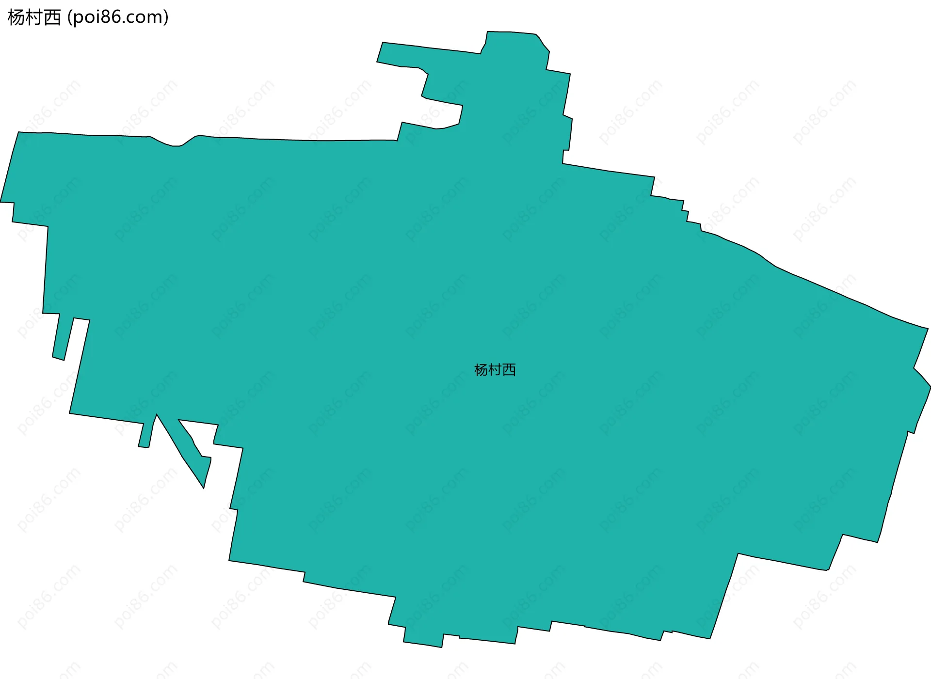 杨村西边界地图