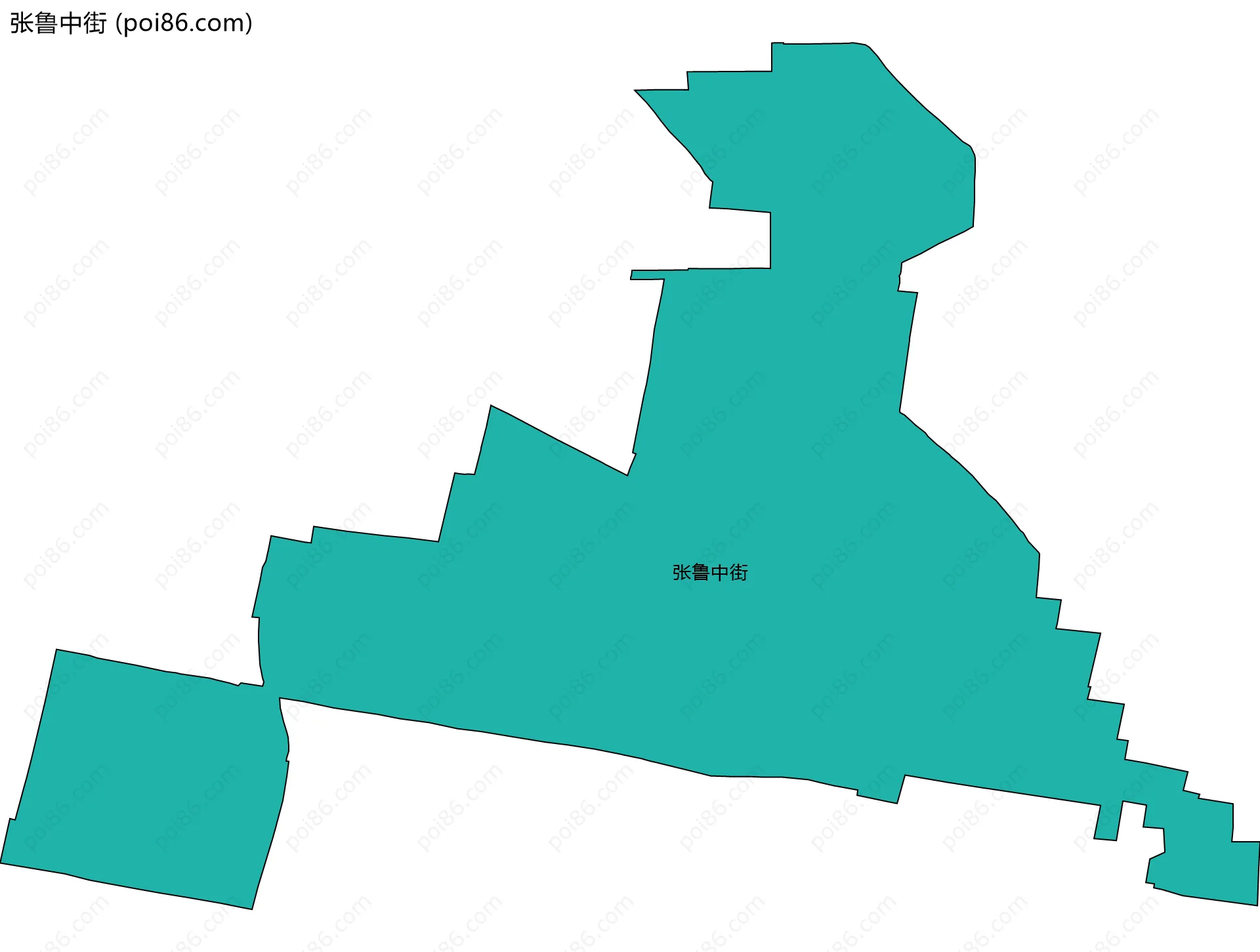 张鲁中街边界地图