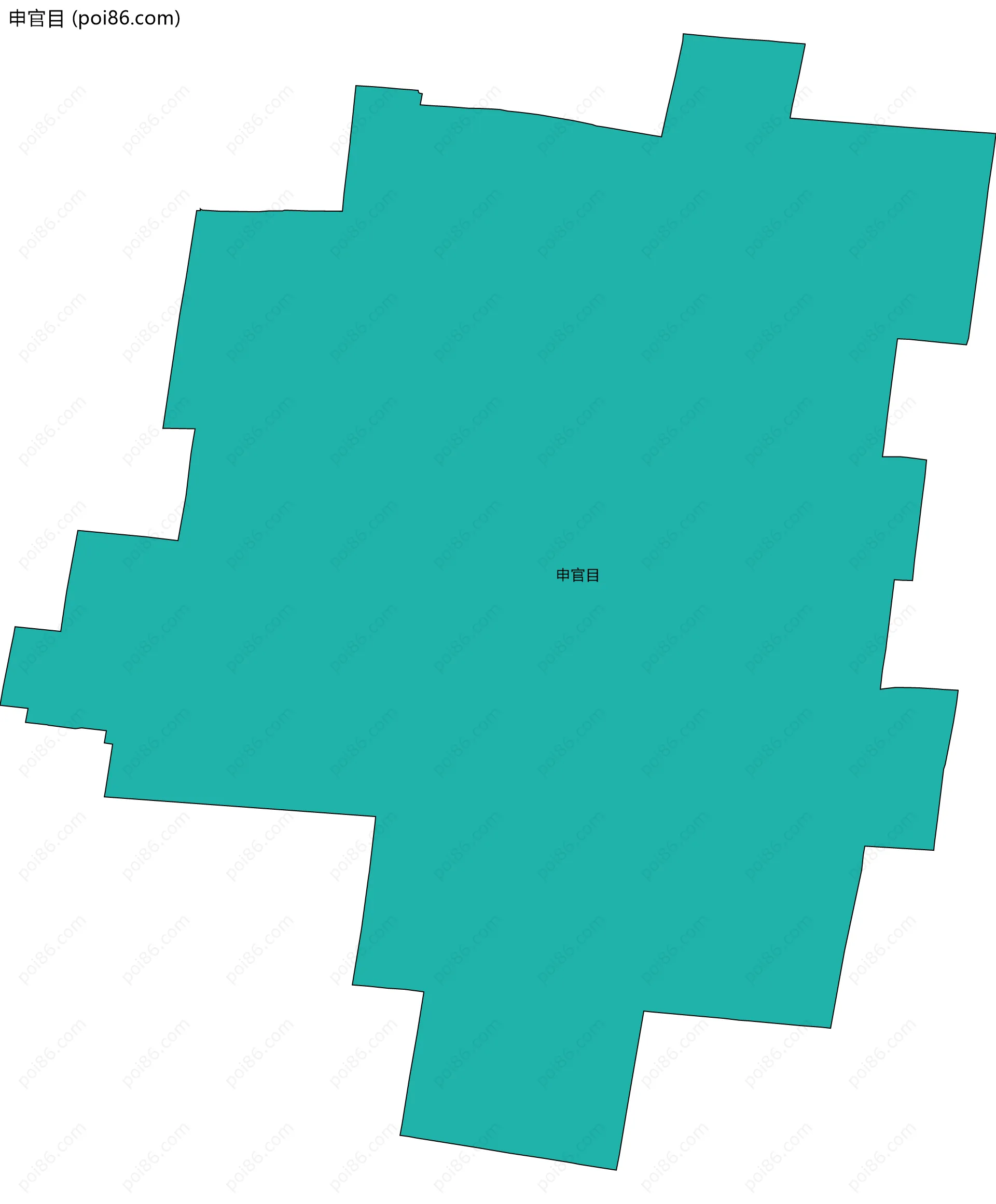 申官目边界地图