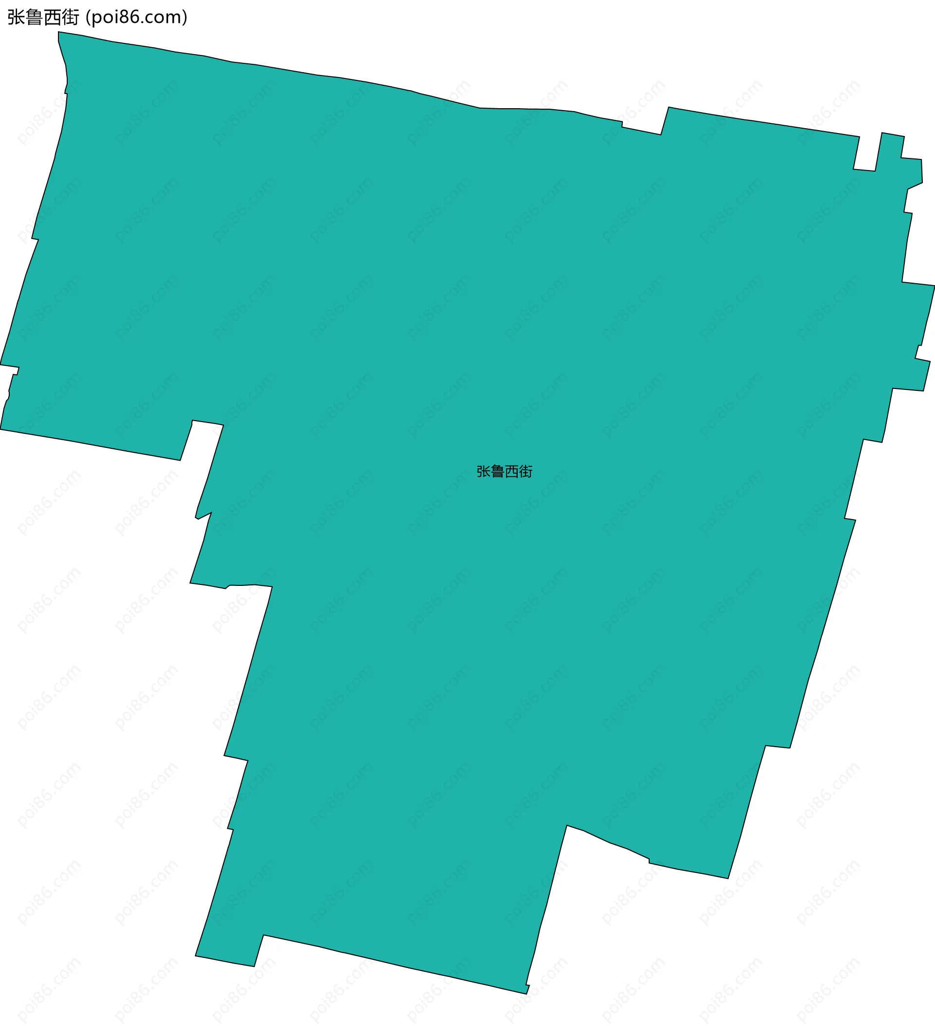 张鲁西街边界地图