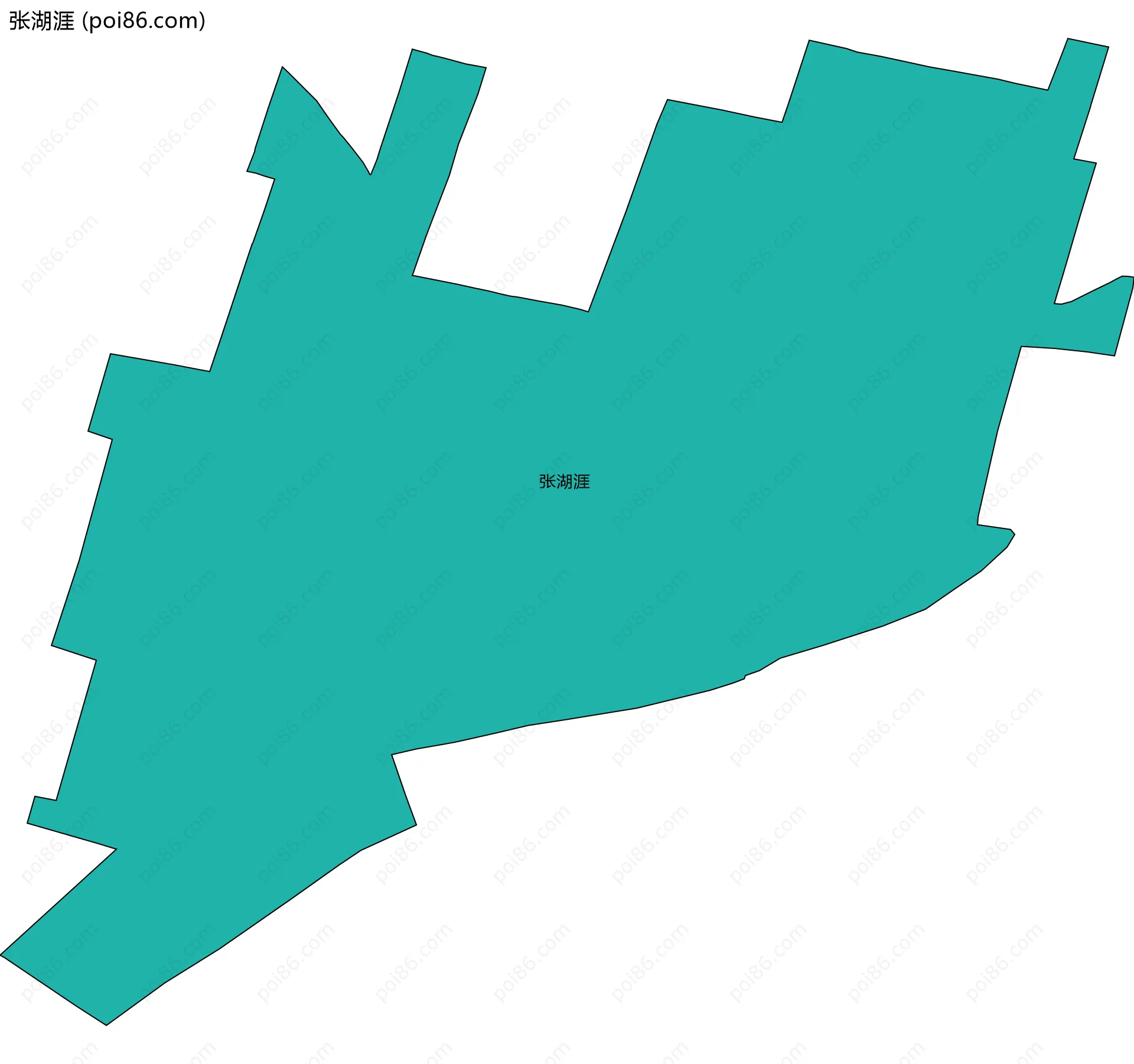 张湖涯边界地图