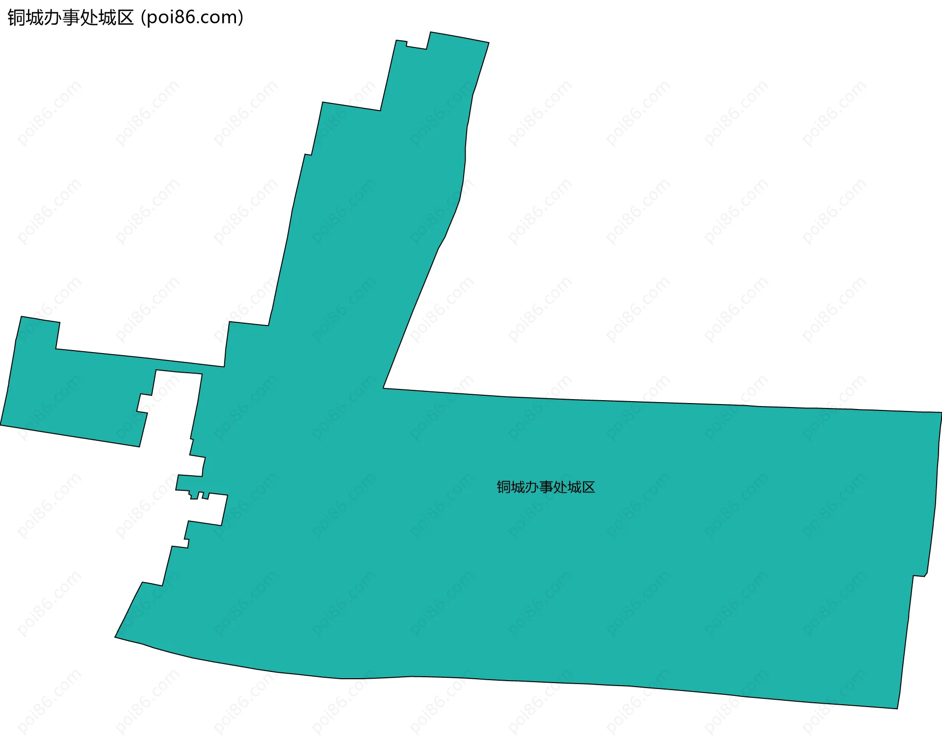铜城办事处城区边界地图