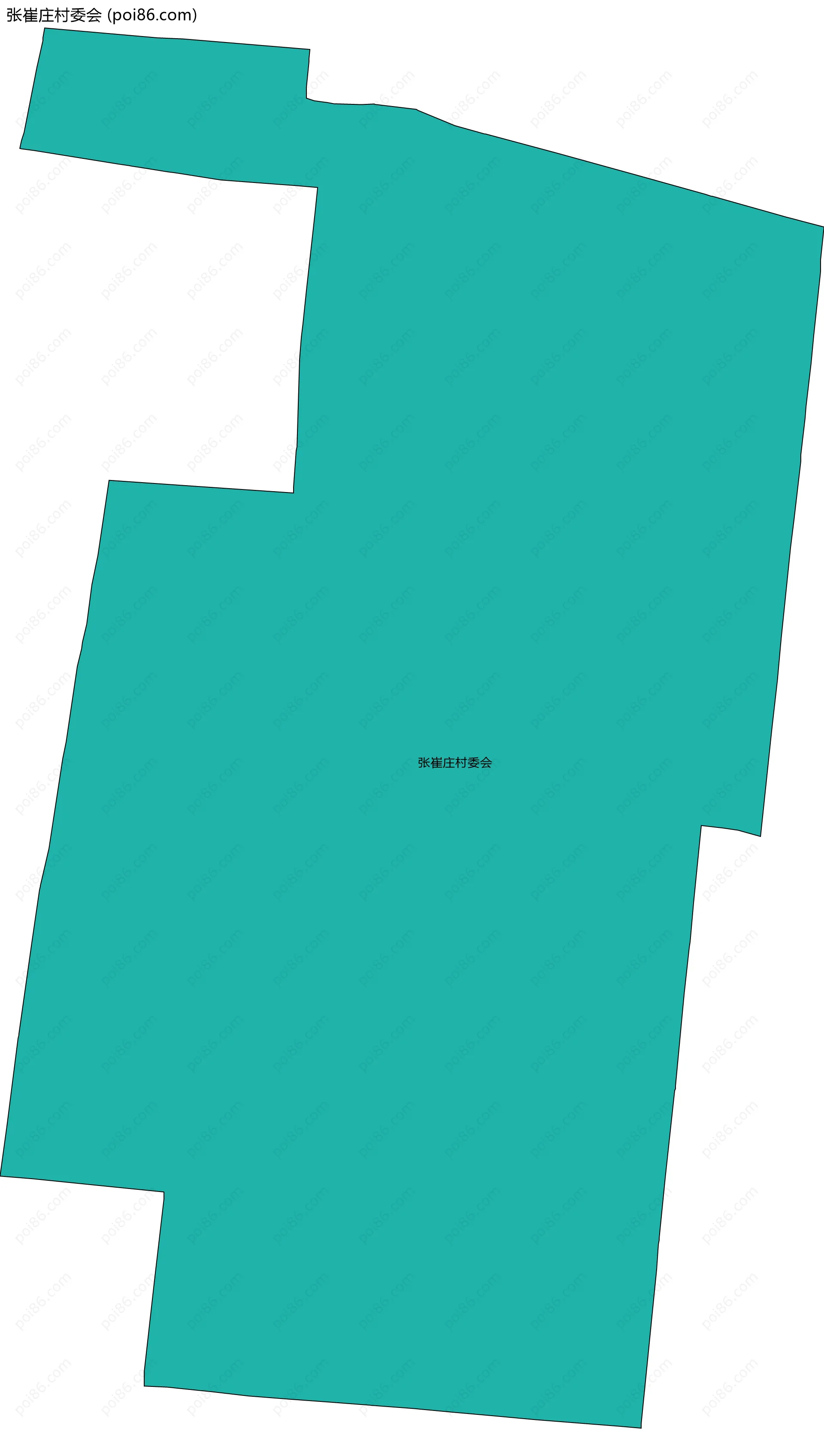 张崔庄村委会边界地图