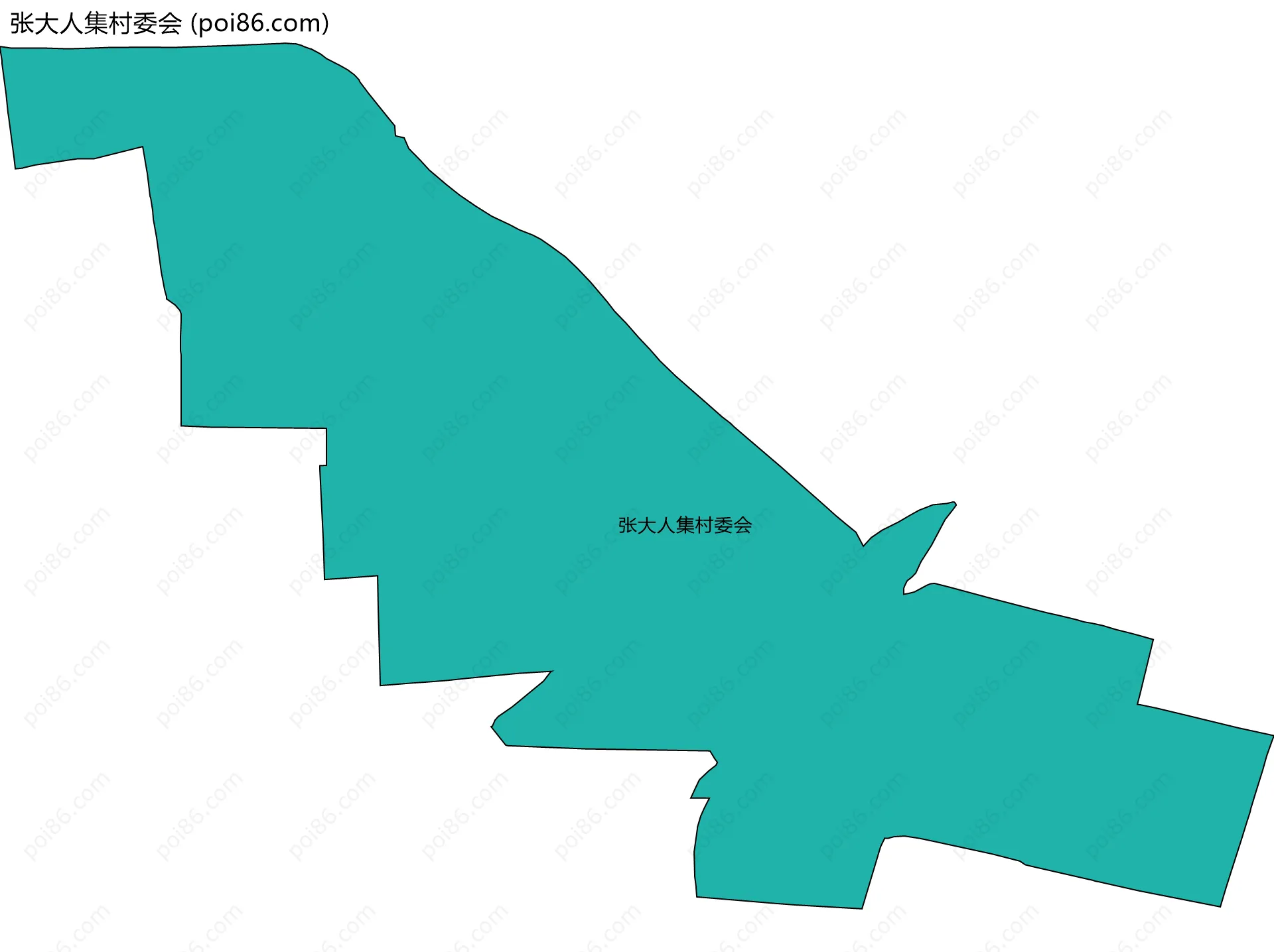 张大人集村委会边界地图