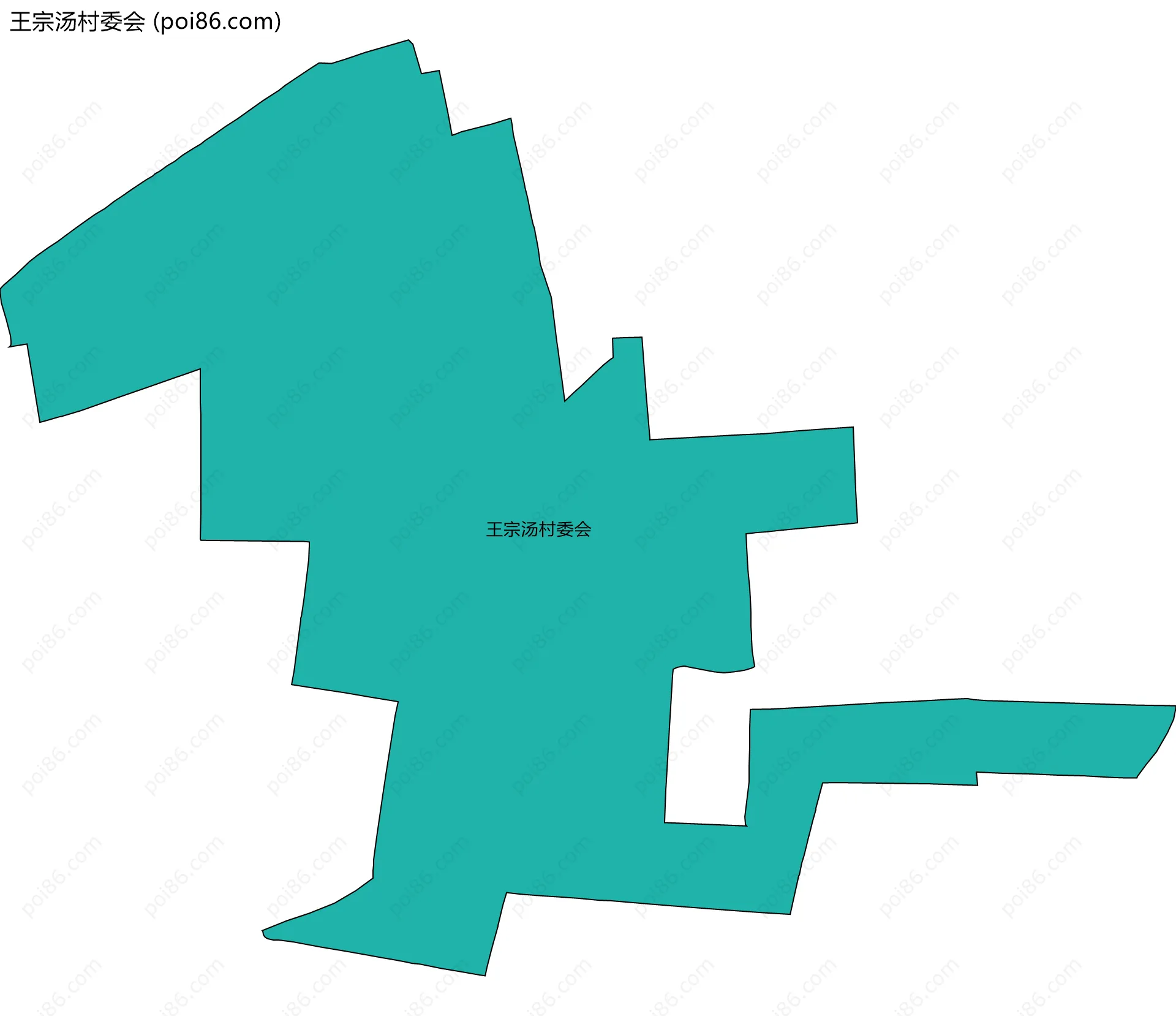 王宗汤村委会边界地图
