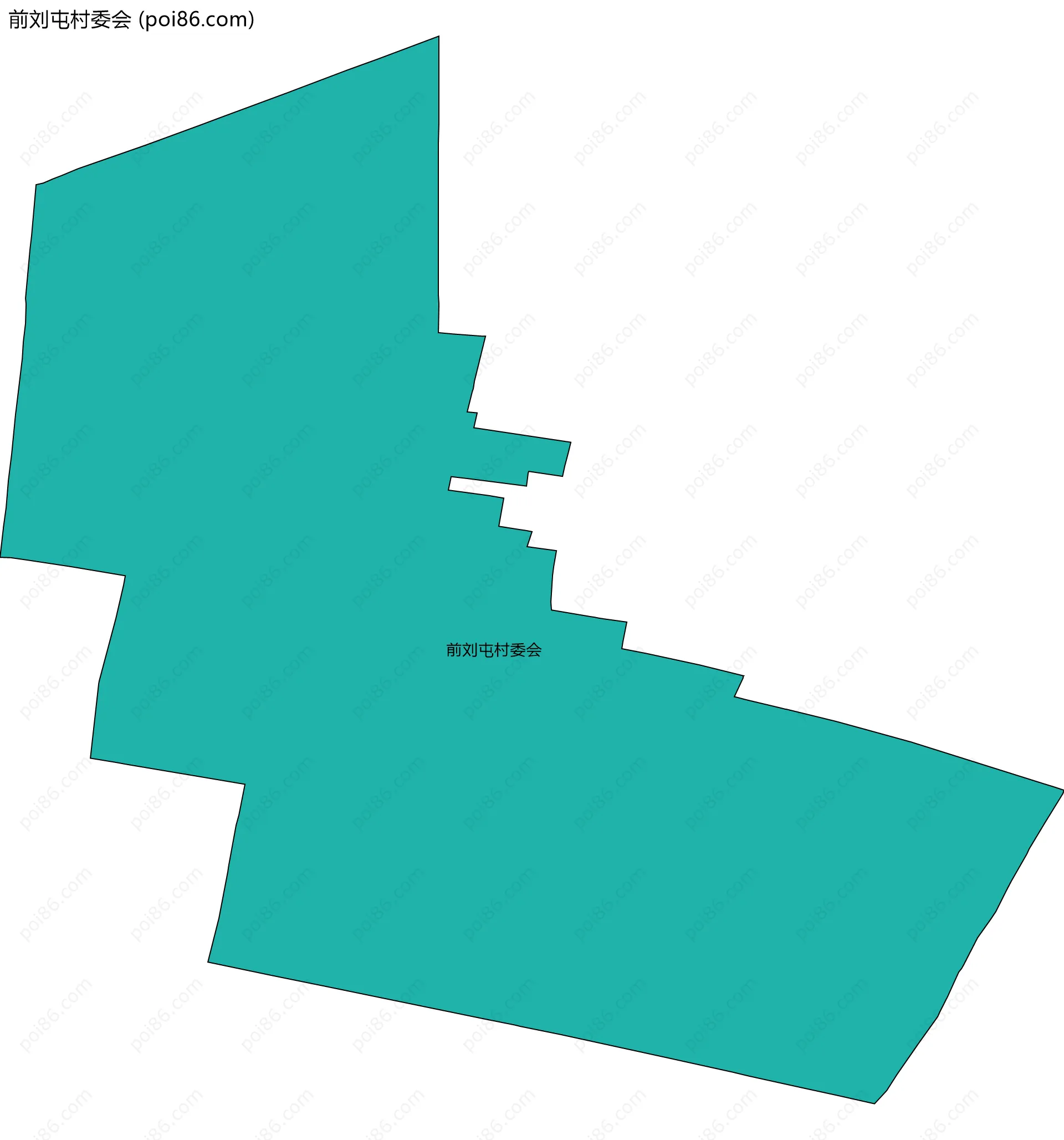 前刘屯村委会边界地图