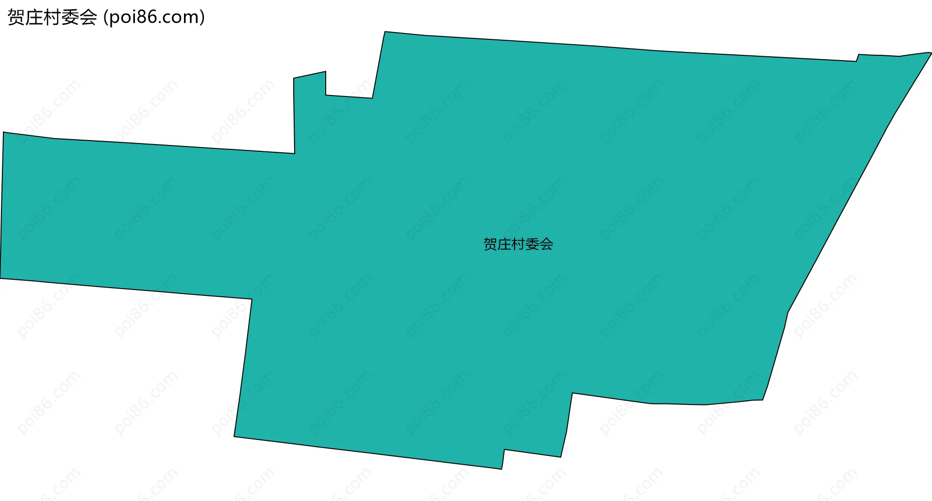 贺庄村委会边界地图