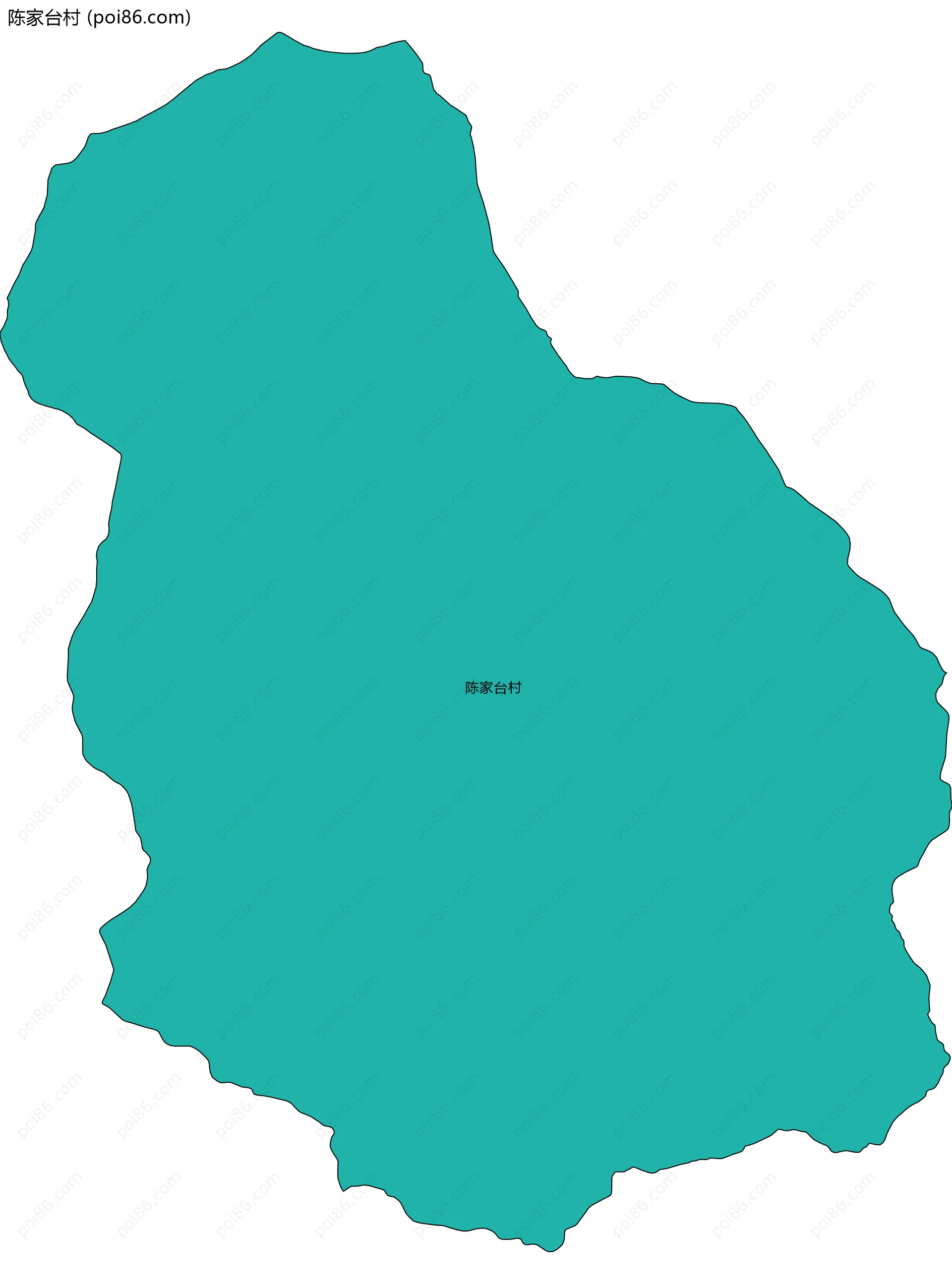 陈家台村边界地图