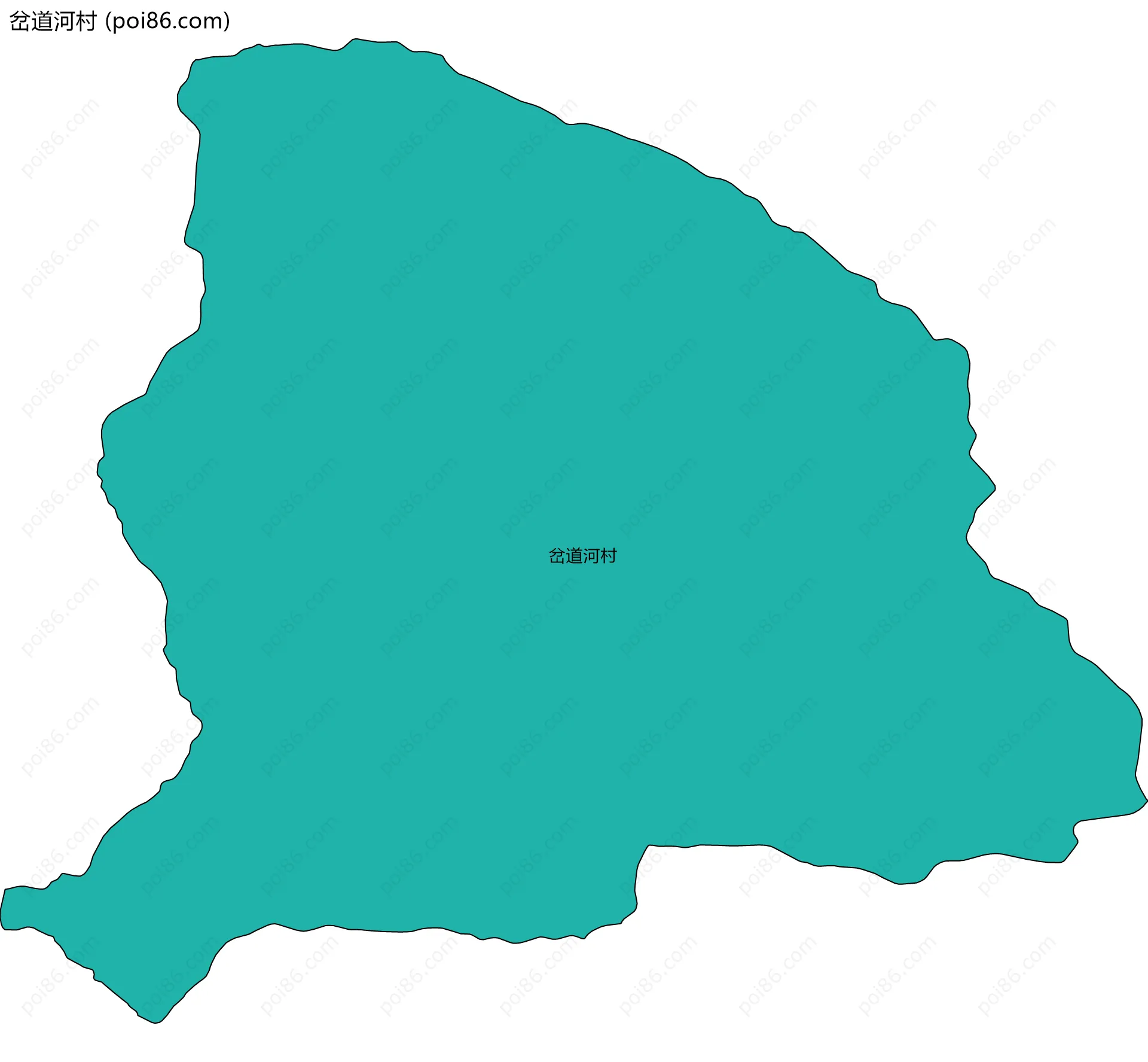 岔道河村边界地图