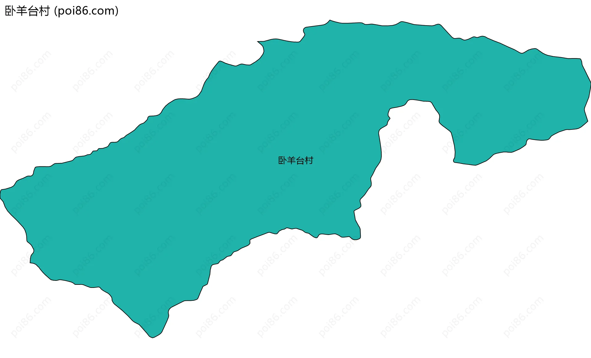 卧羊台村边界地图