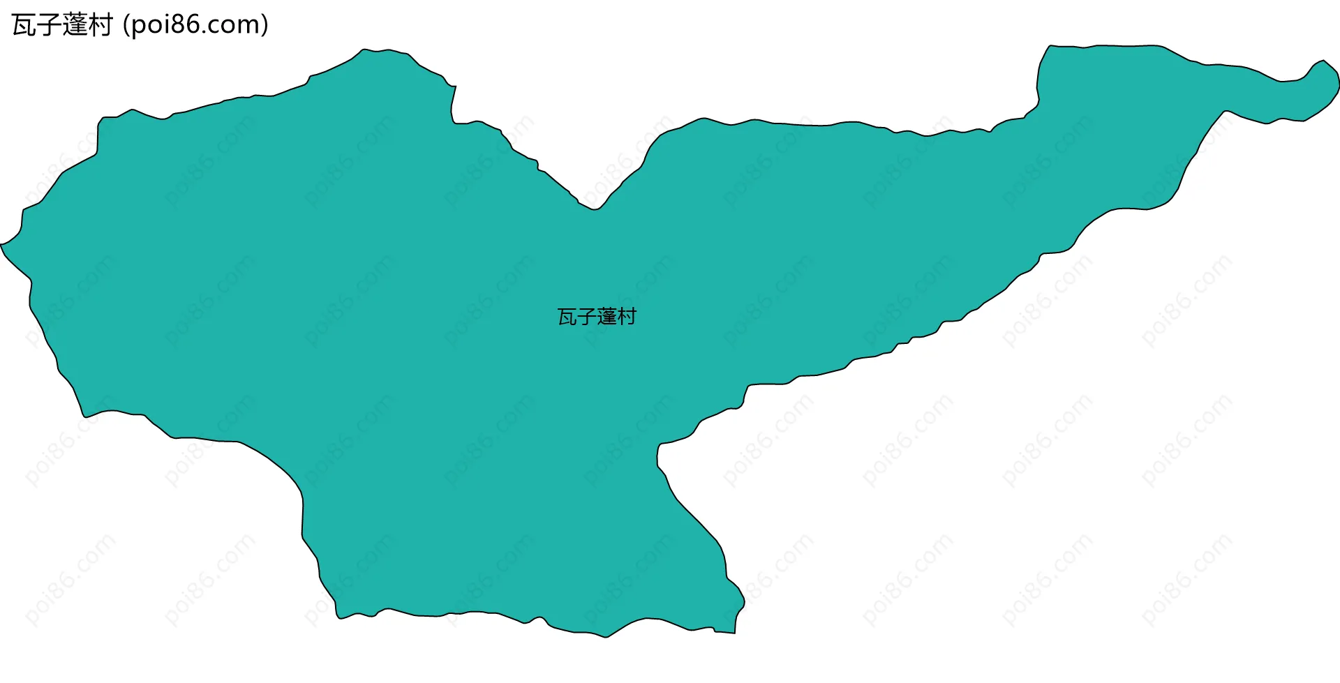 瓦子蓬村边界地图