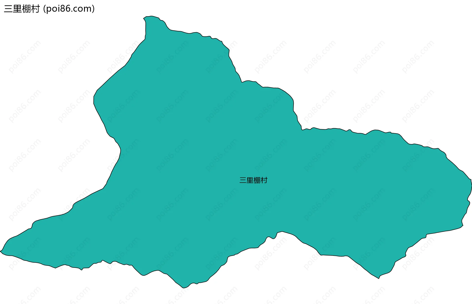 三里棚村边界地图