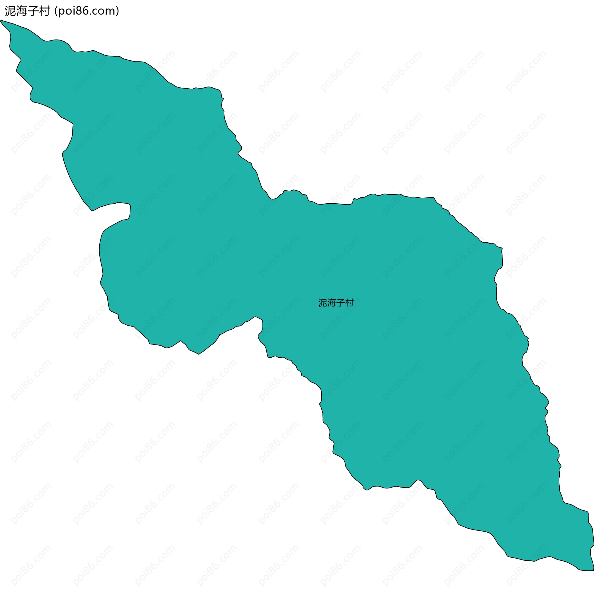 泥海子村边界地图