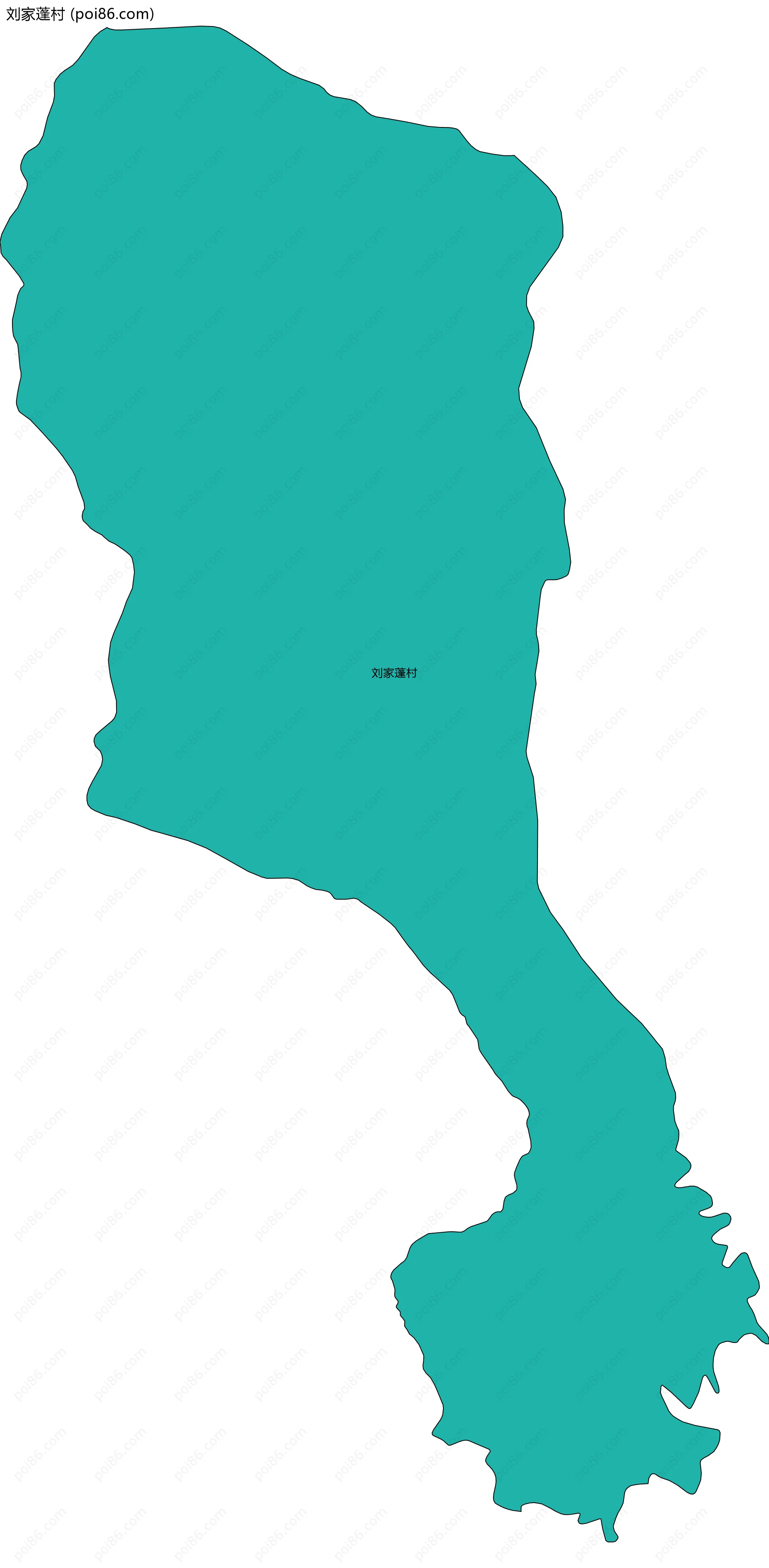 刘家蓬村边界地图