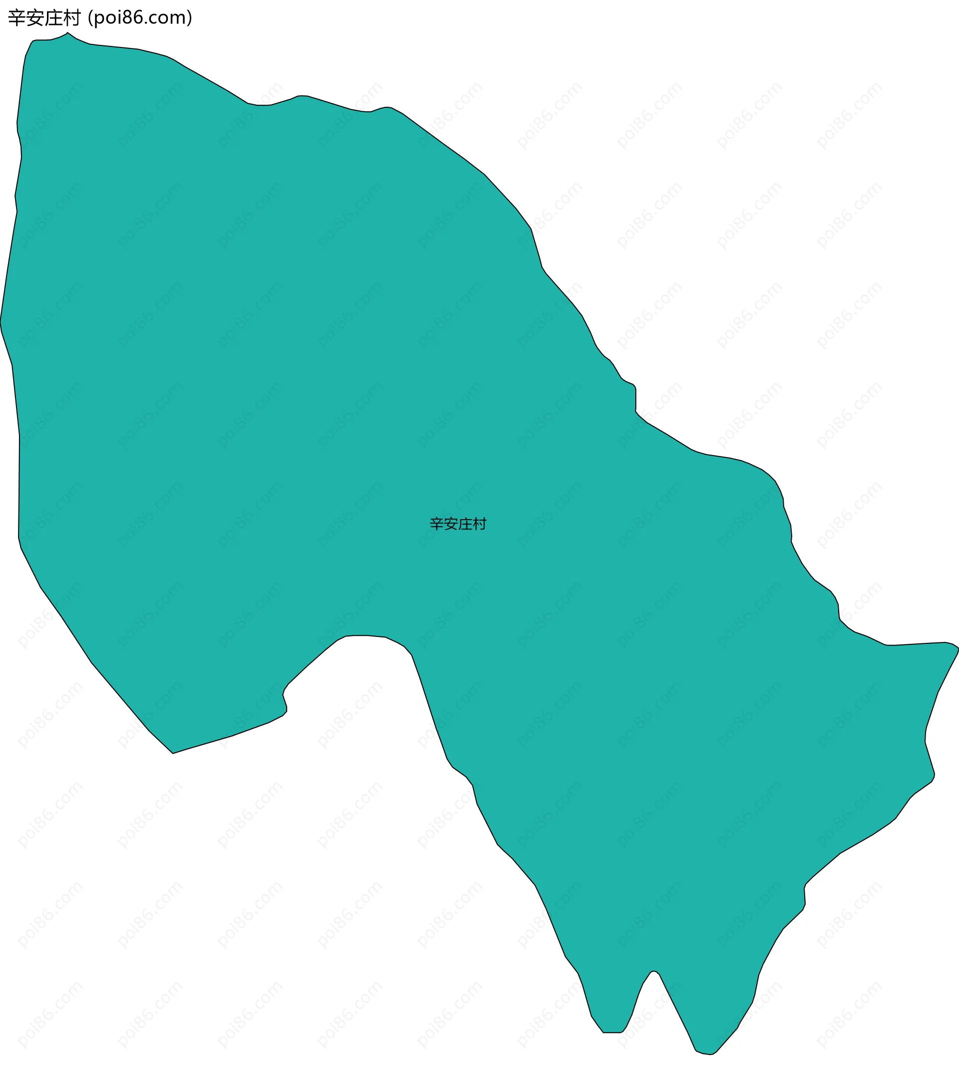 辛安庄村边界地图