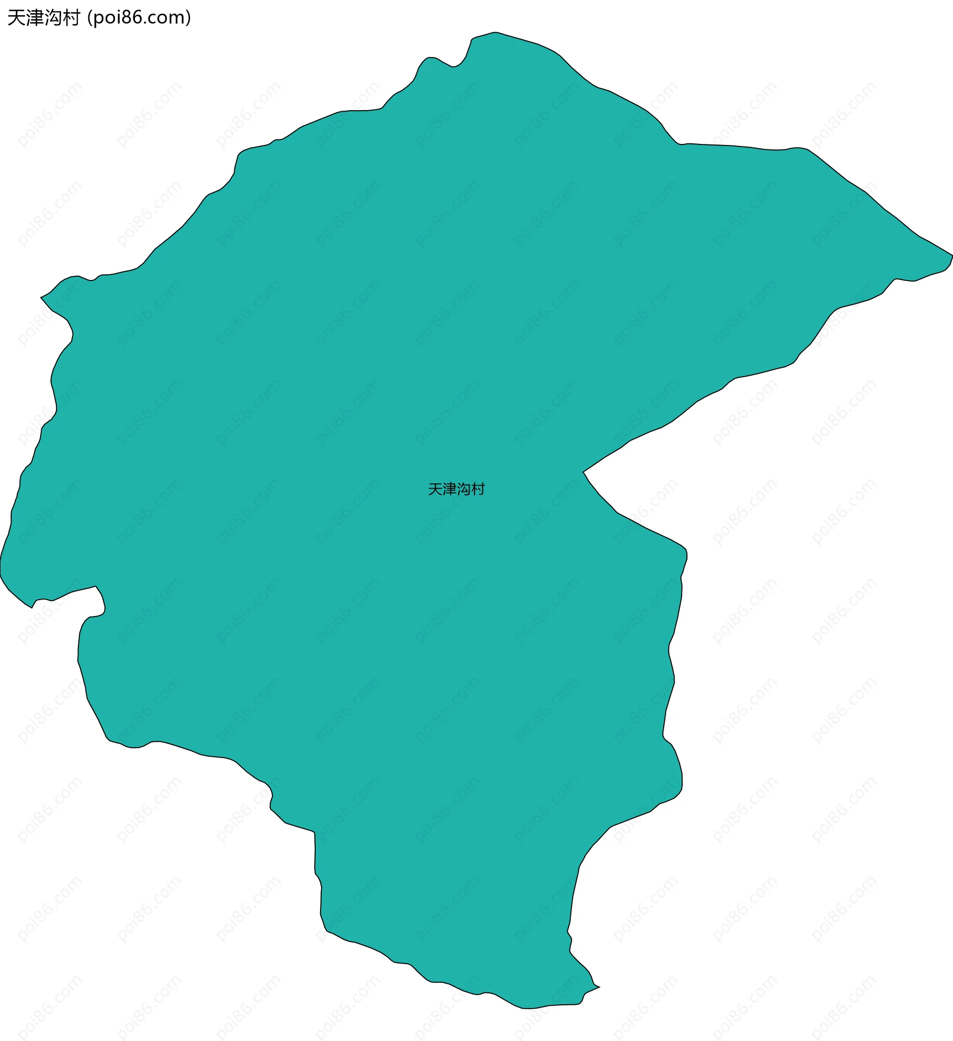 天津沟村边界地图