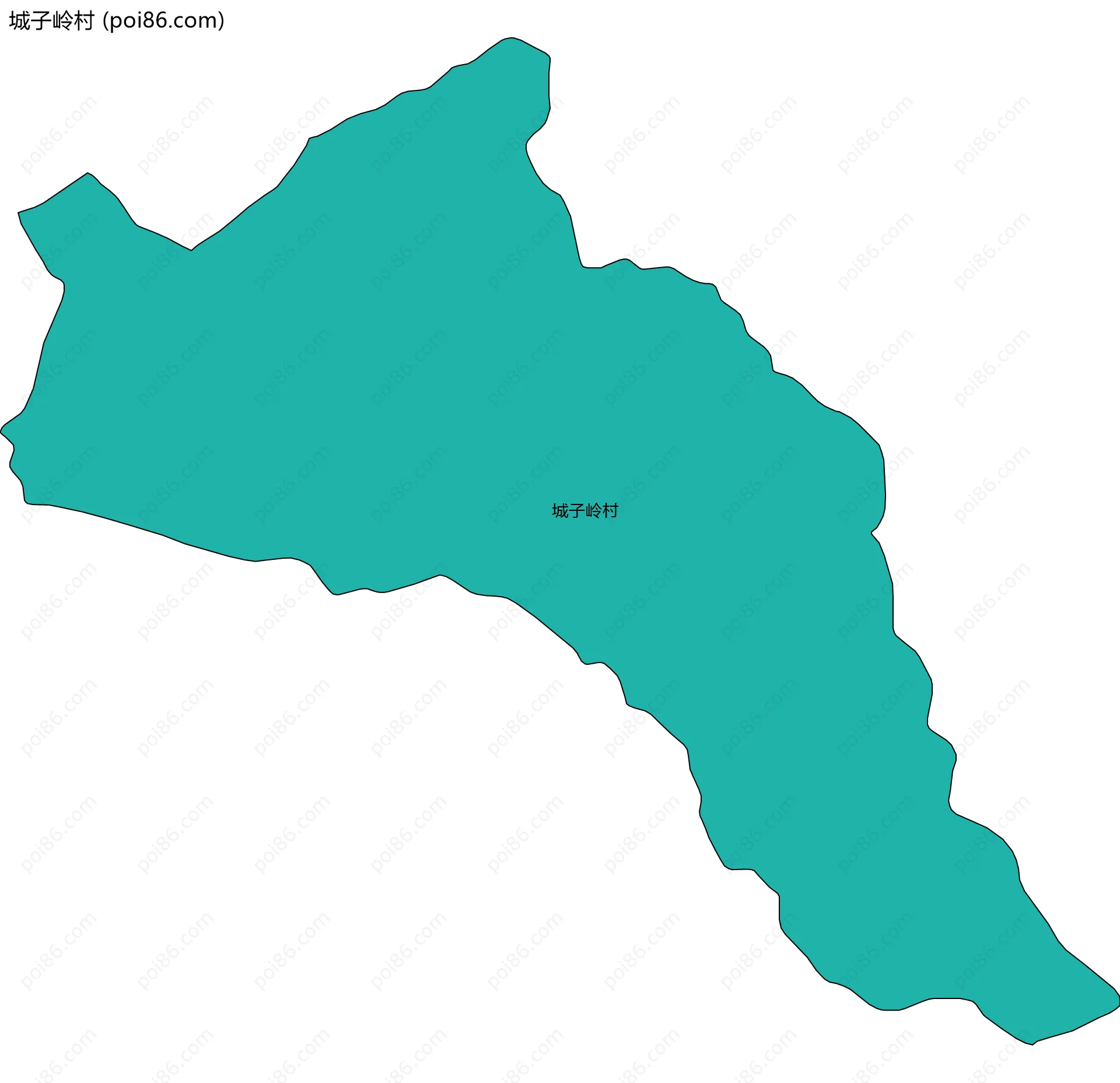 城子岭村边界地图