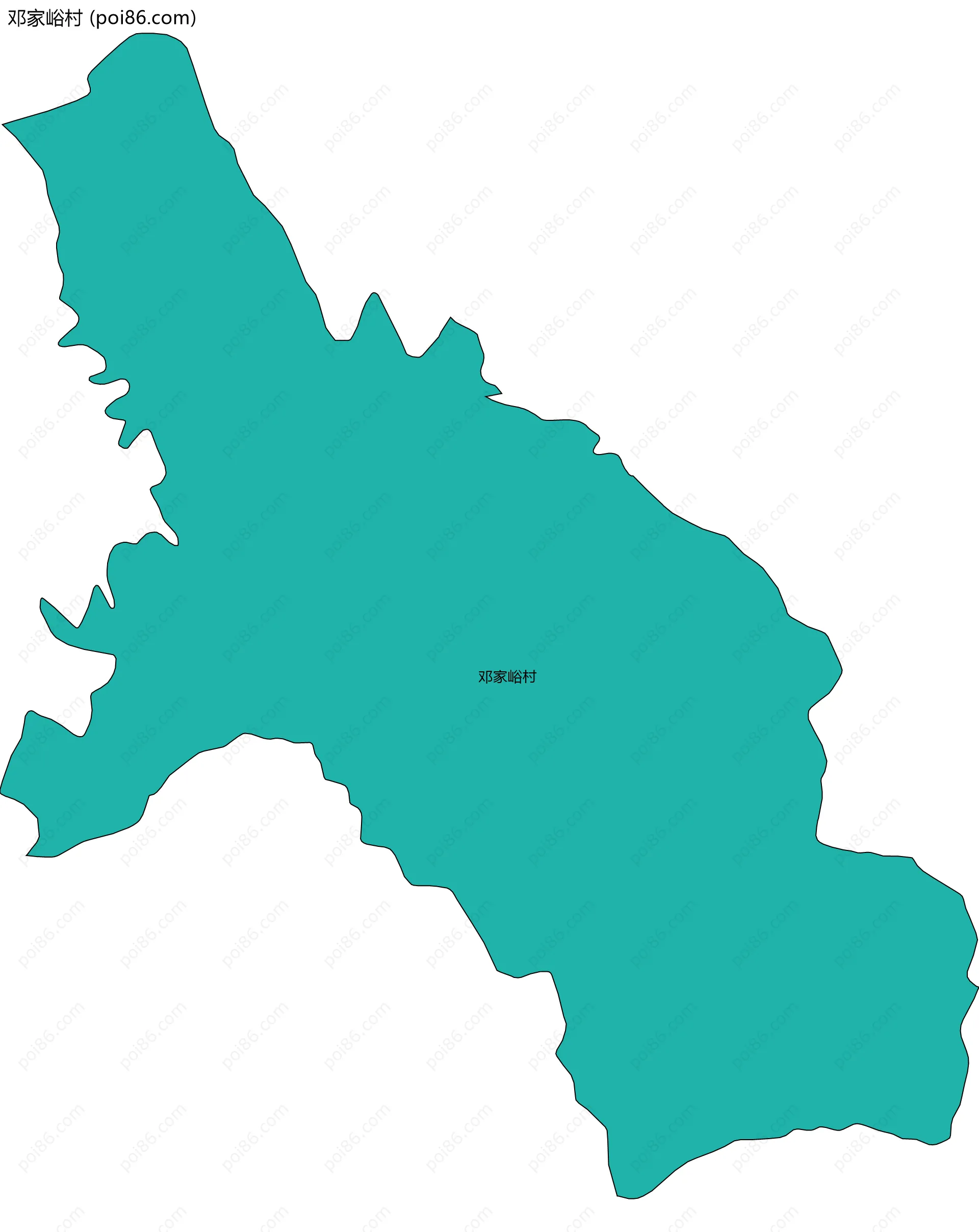 邓家峪村边界地图